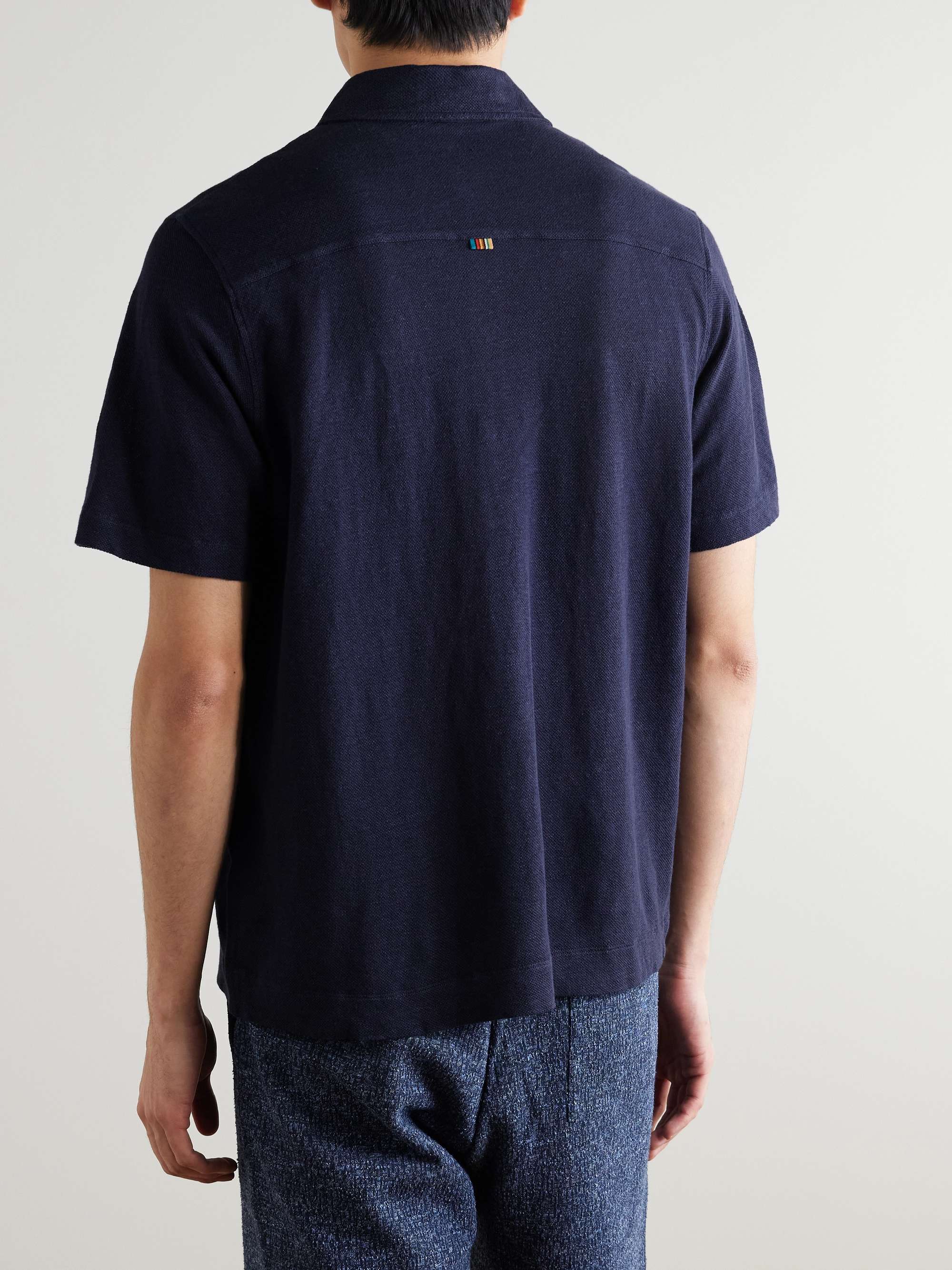 Linen-Piqué Polo Shirt view