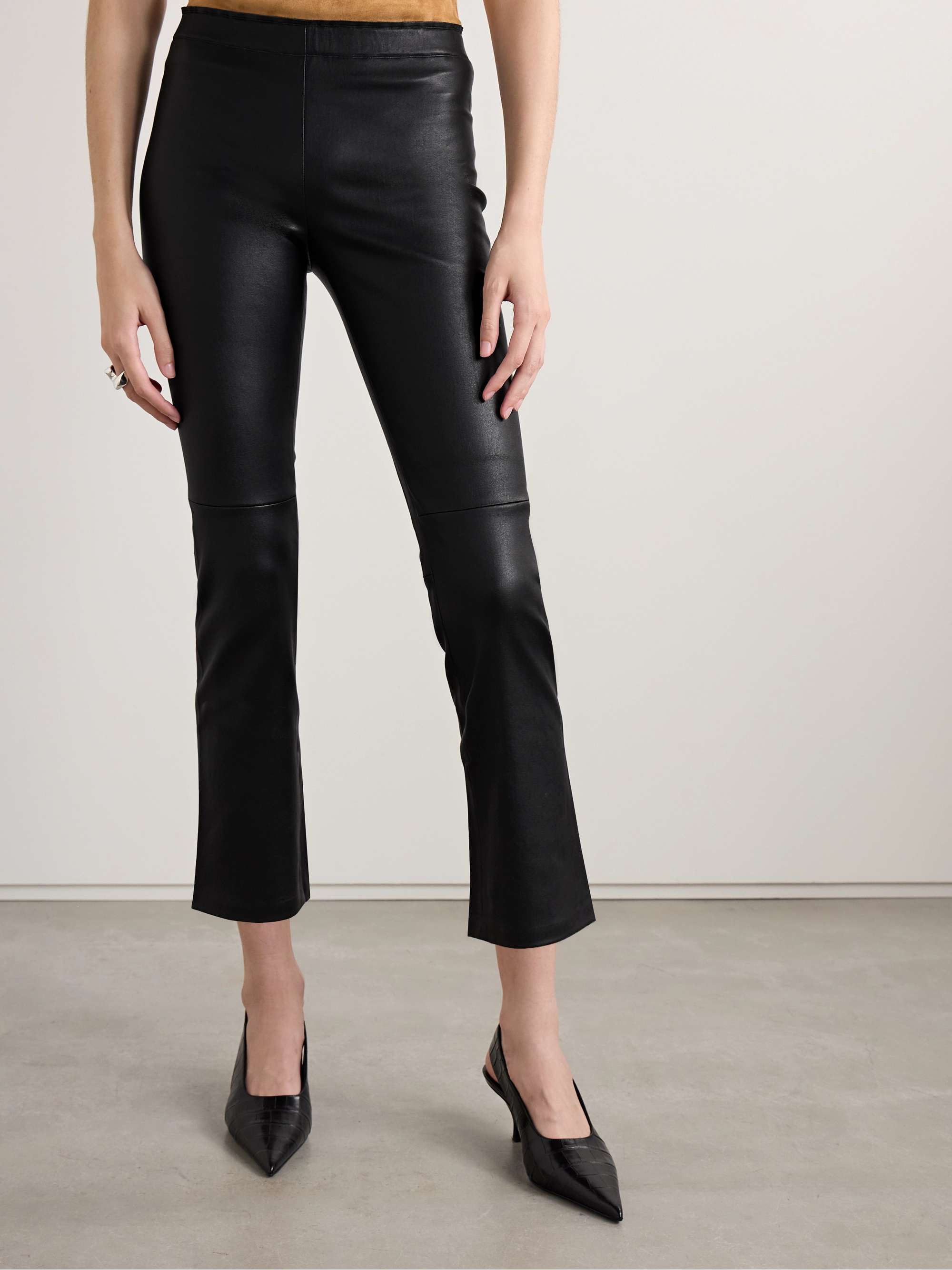 JP Twenty cropped leather flared leggings view