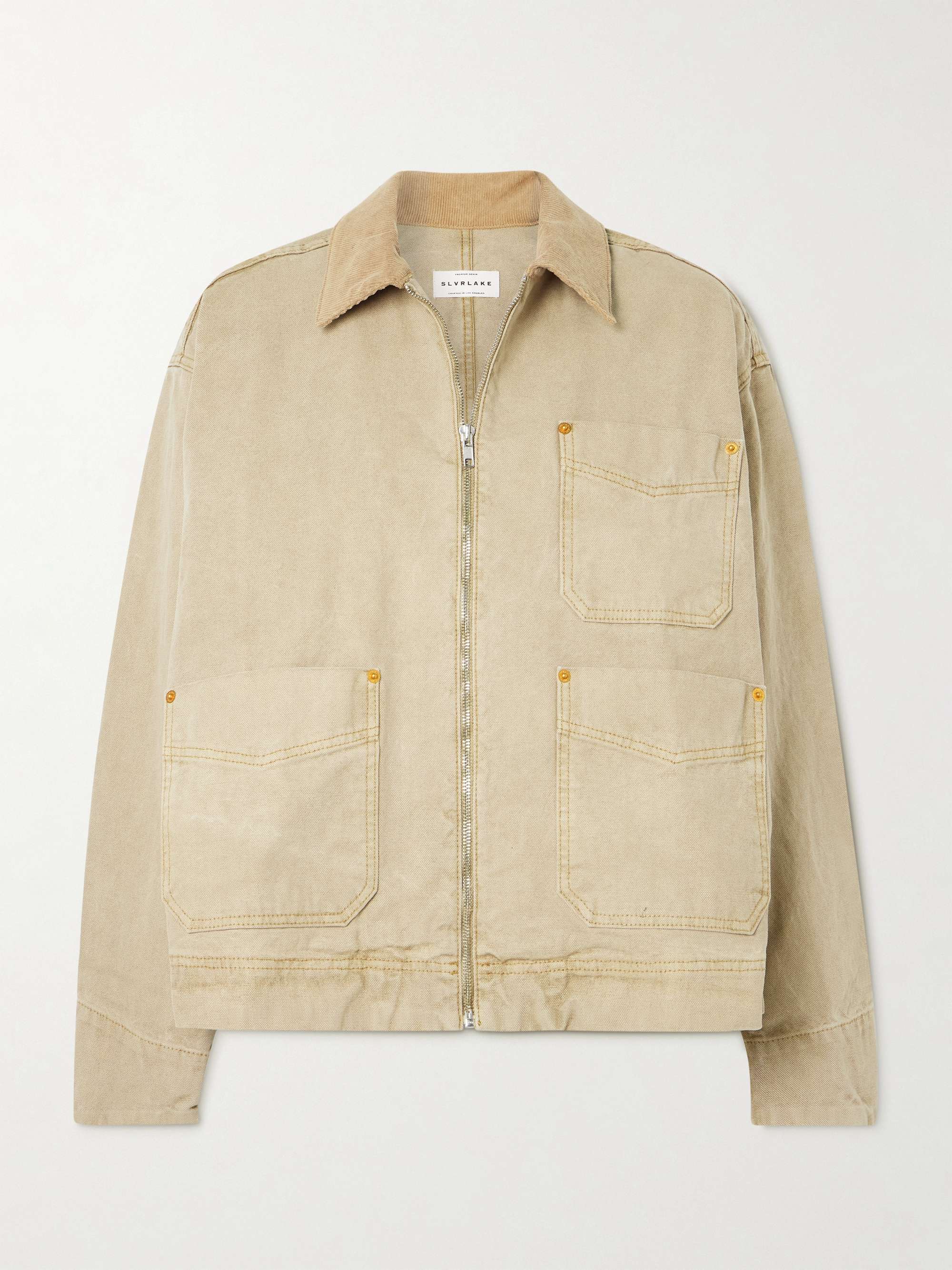 Casey corduroy-trimmed canvas jacket view