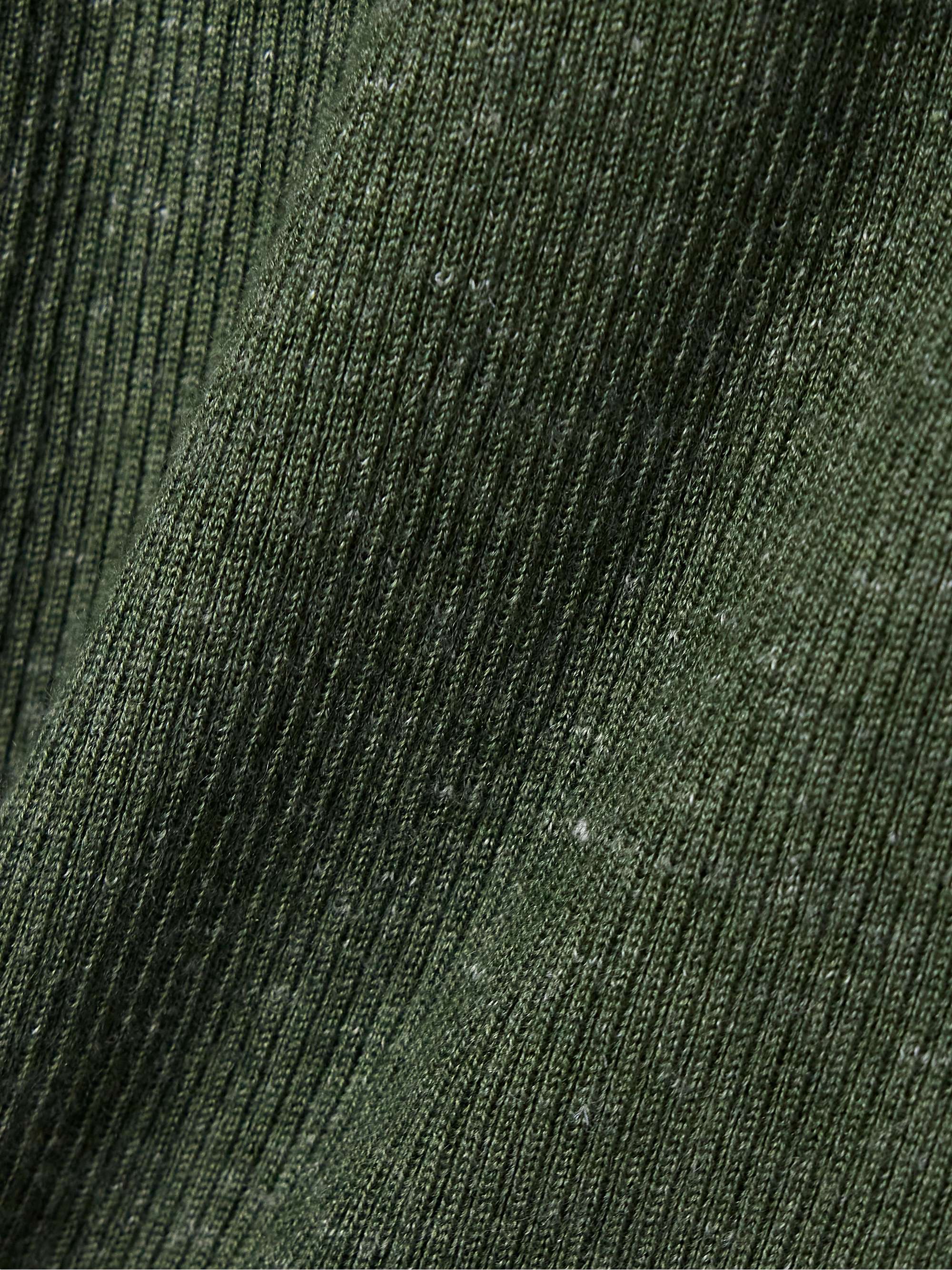 Anges ribbed-knit cashmere, silk and hemp-blend Henley top view