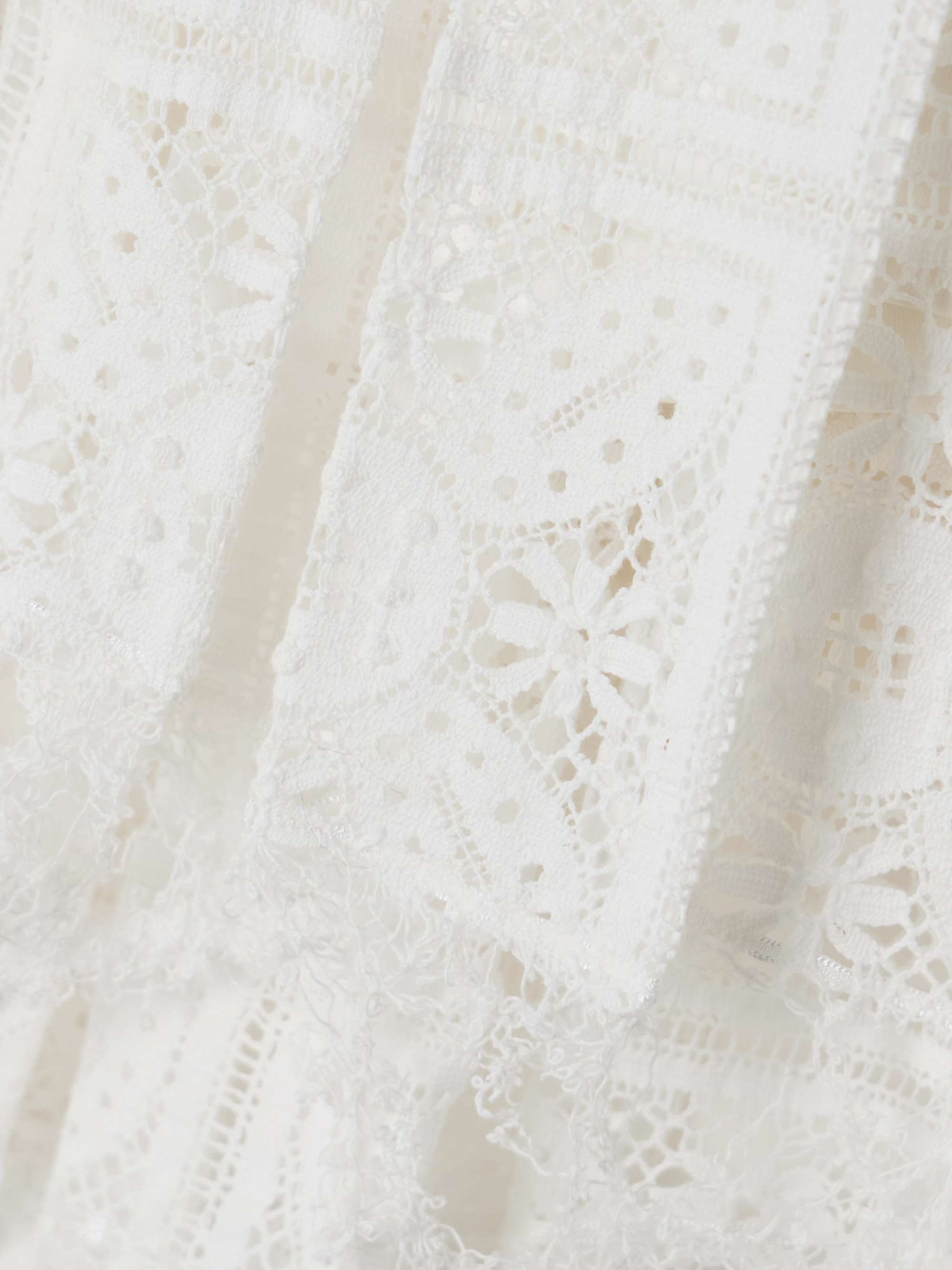 + Paula's Ibiza frayed pleated broderie anglaise cotton-blend jersey mini skirt view