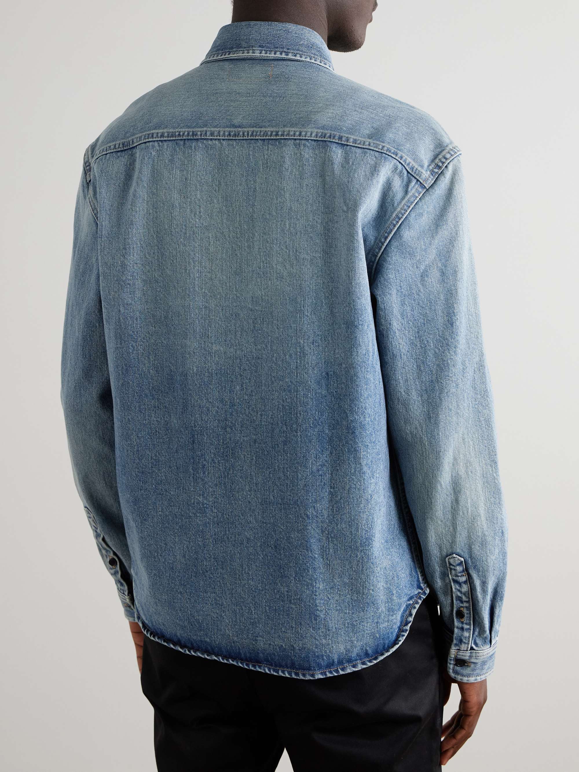Logo-Embroidered Denim Shirt view