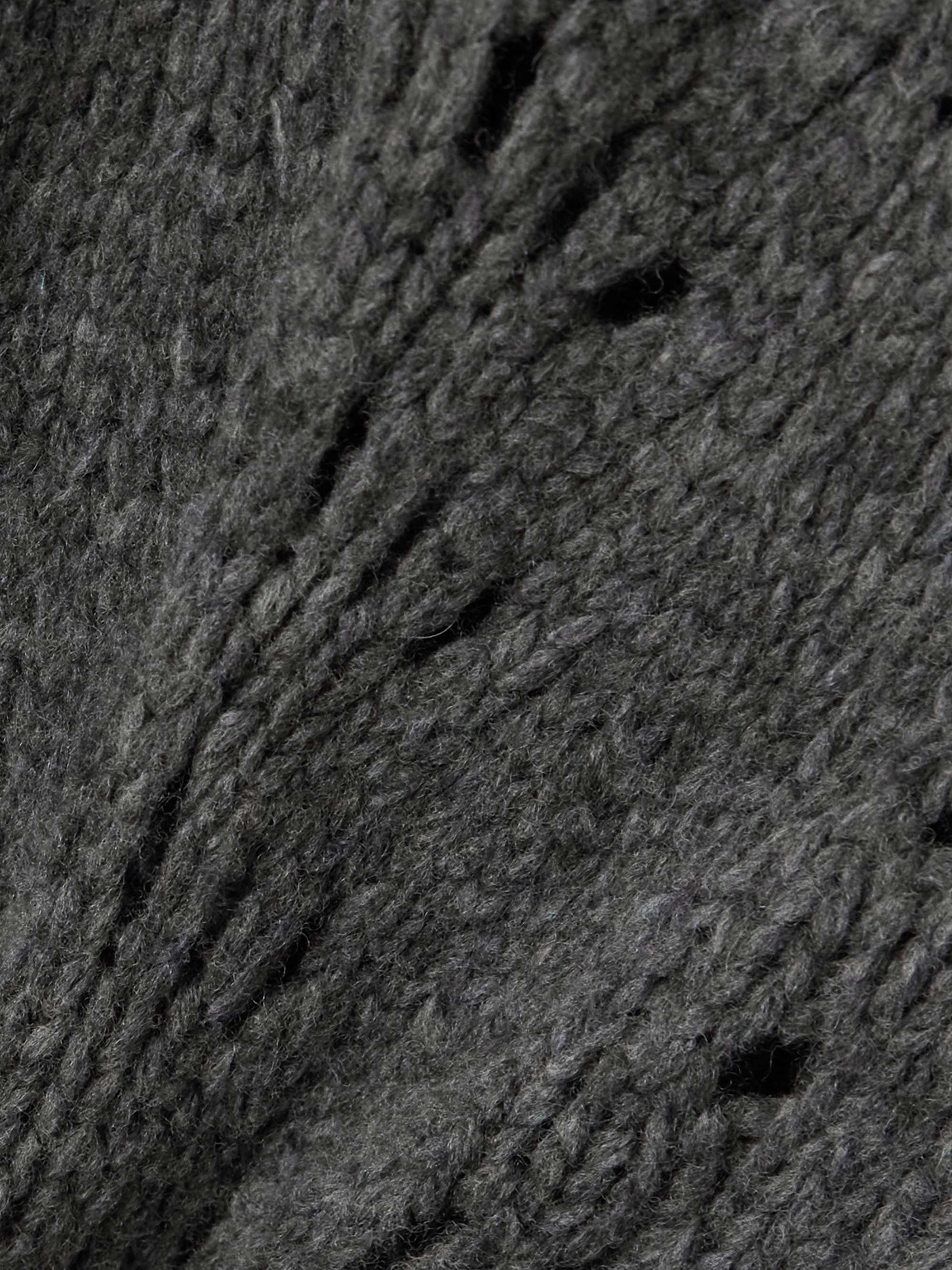 Open-knit merino wool cardigan view