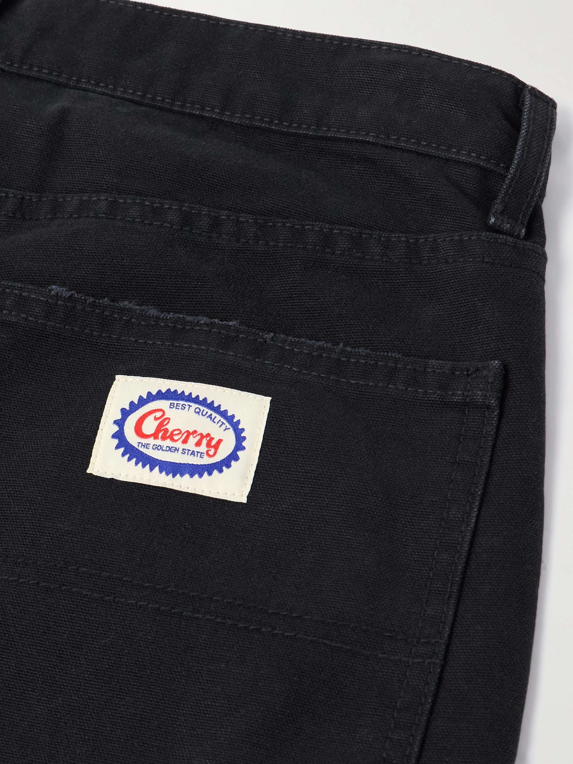 Straight-Leg Printed Cotton-Canvas Cargo Trousers view