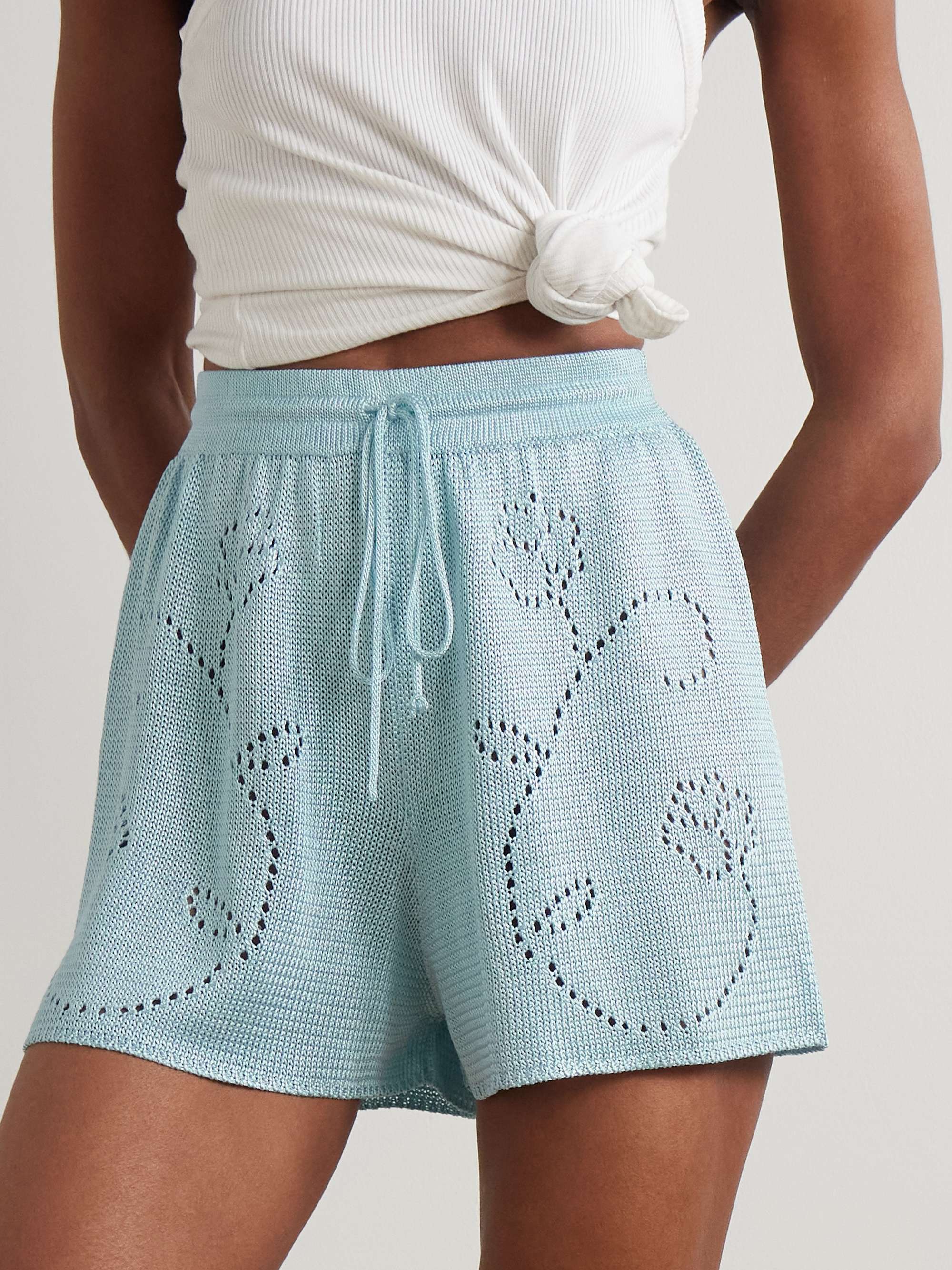 Pointelle-knit shorts view