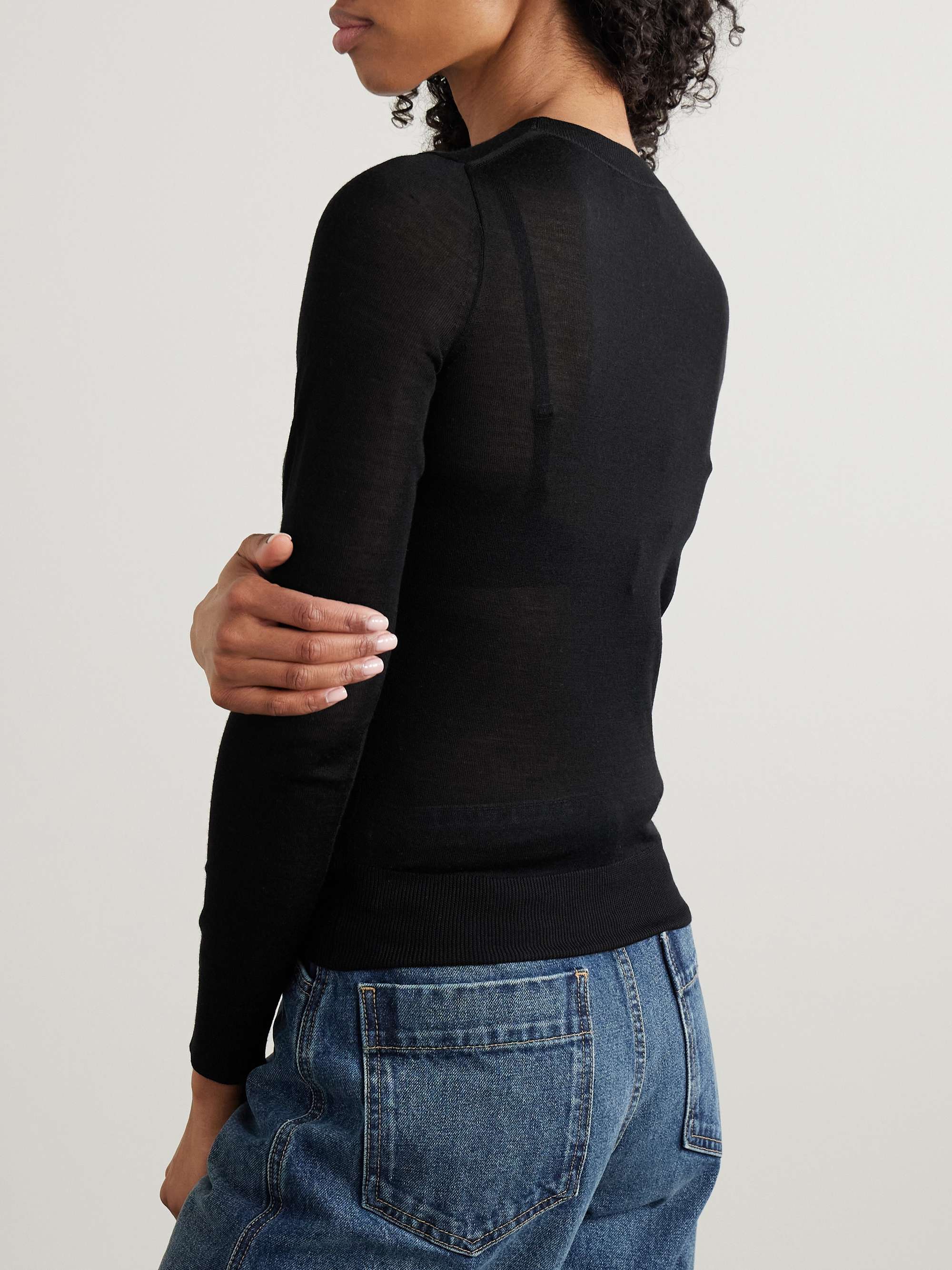 Dixon merino wool and cashmere-blend sweater view