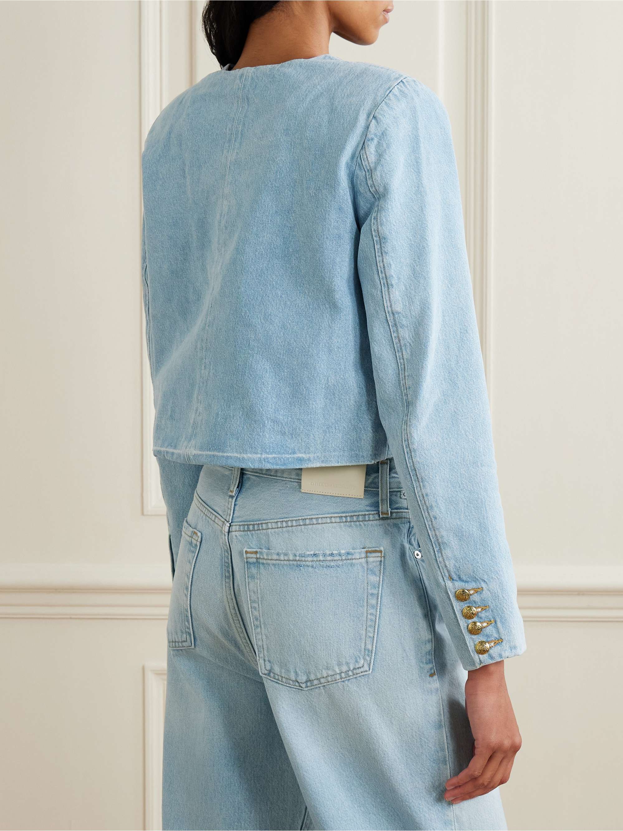 Priah cropped denim jacket view