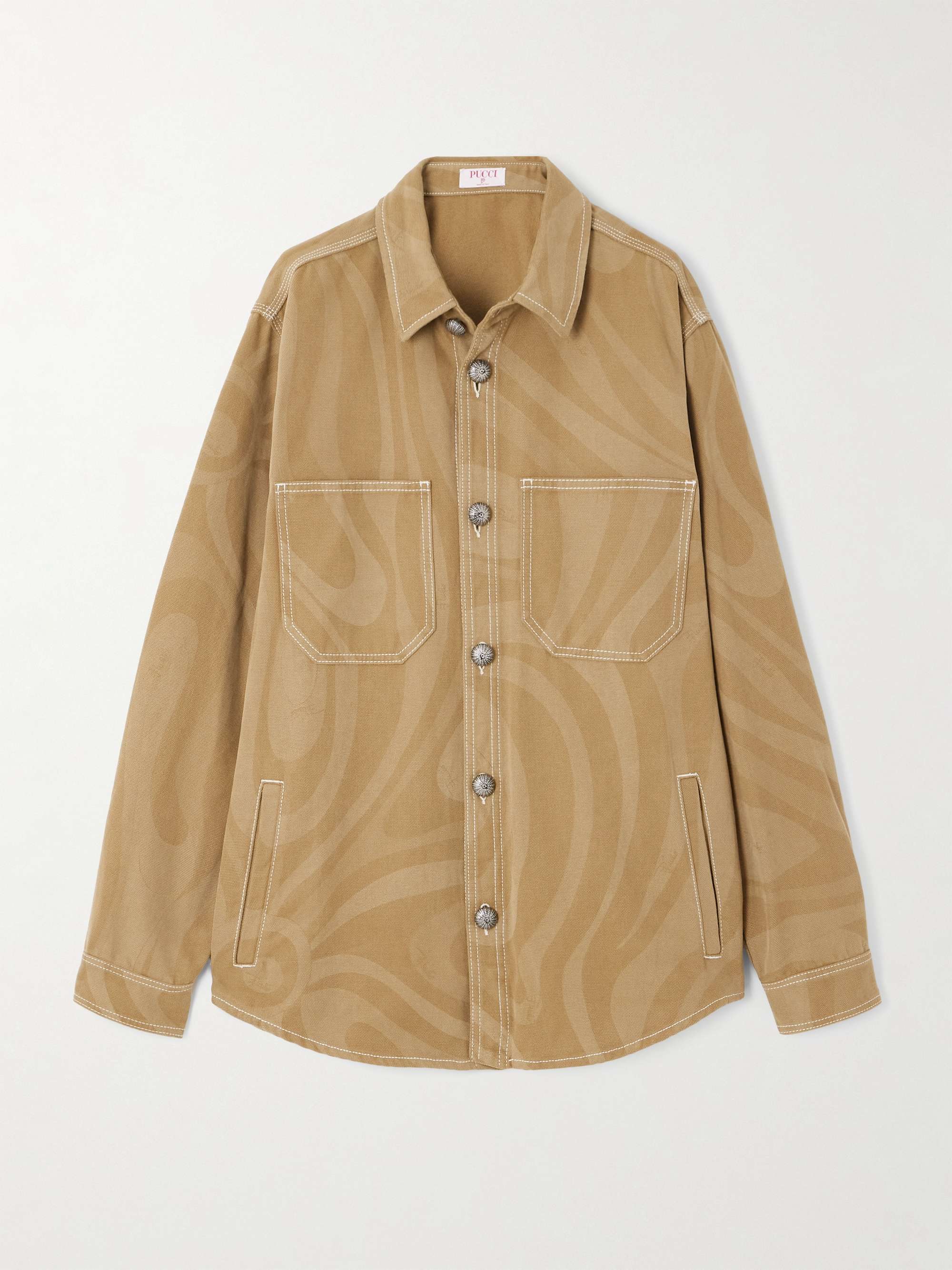 Printed cotton-canvas jacket view