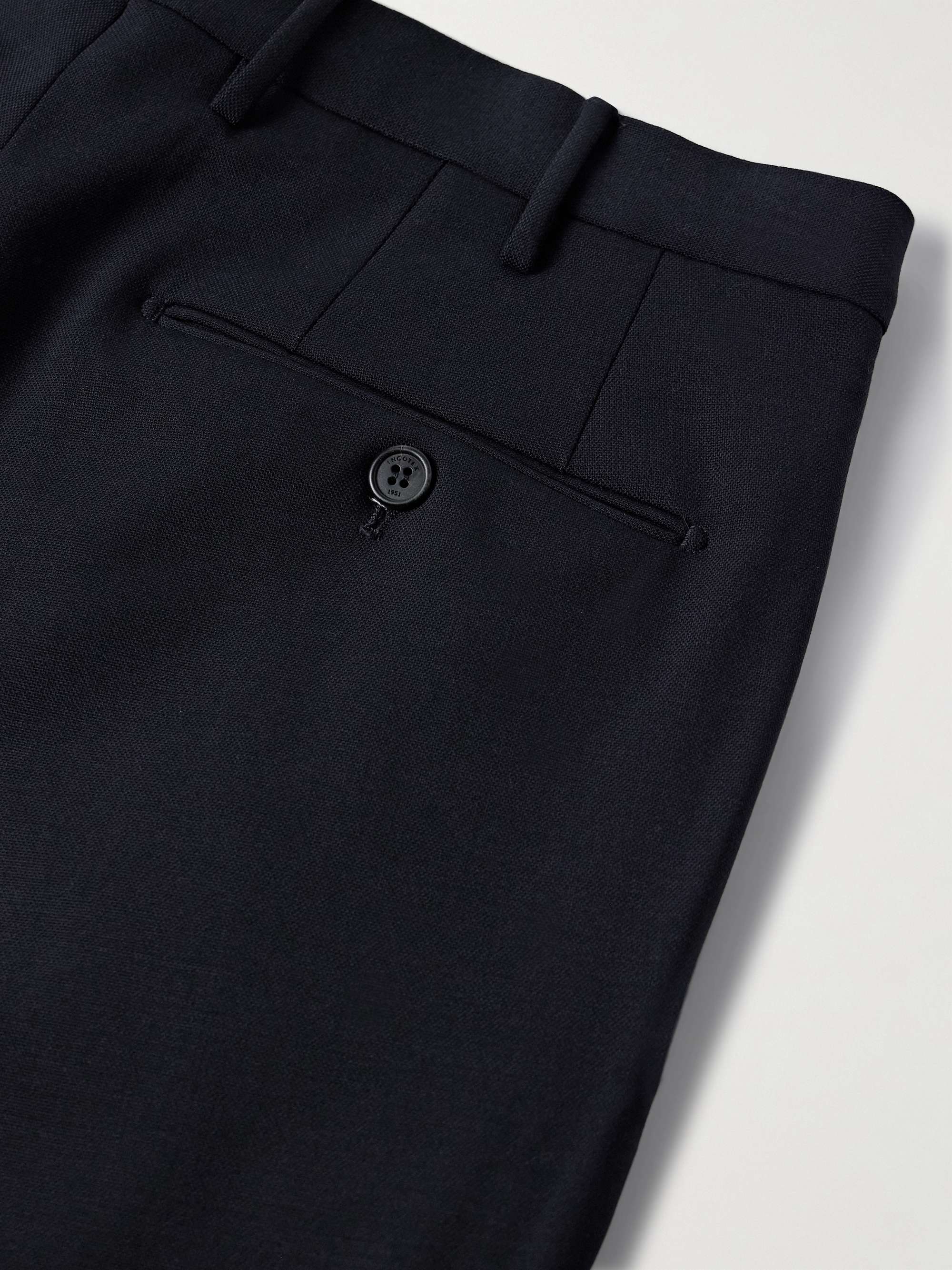Slim-Fit Tapered Virgin Wool-Blend Trousers view