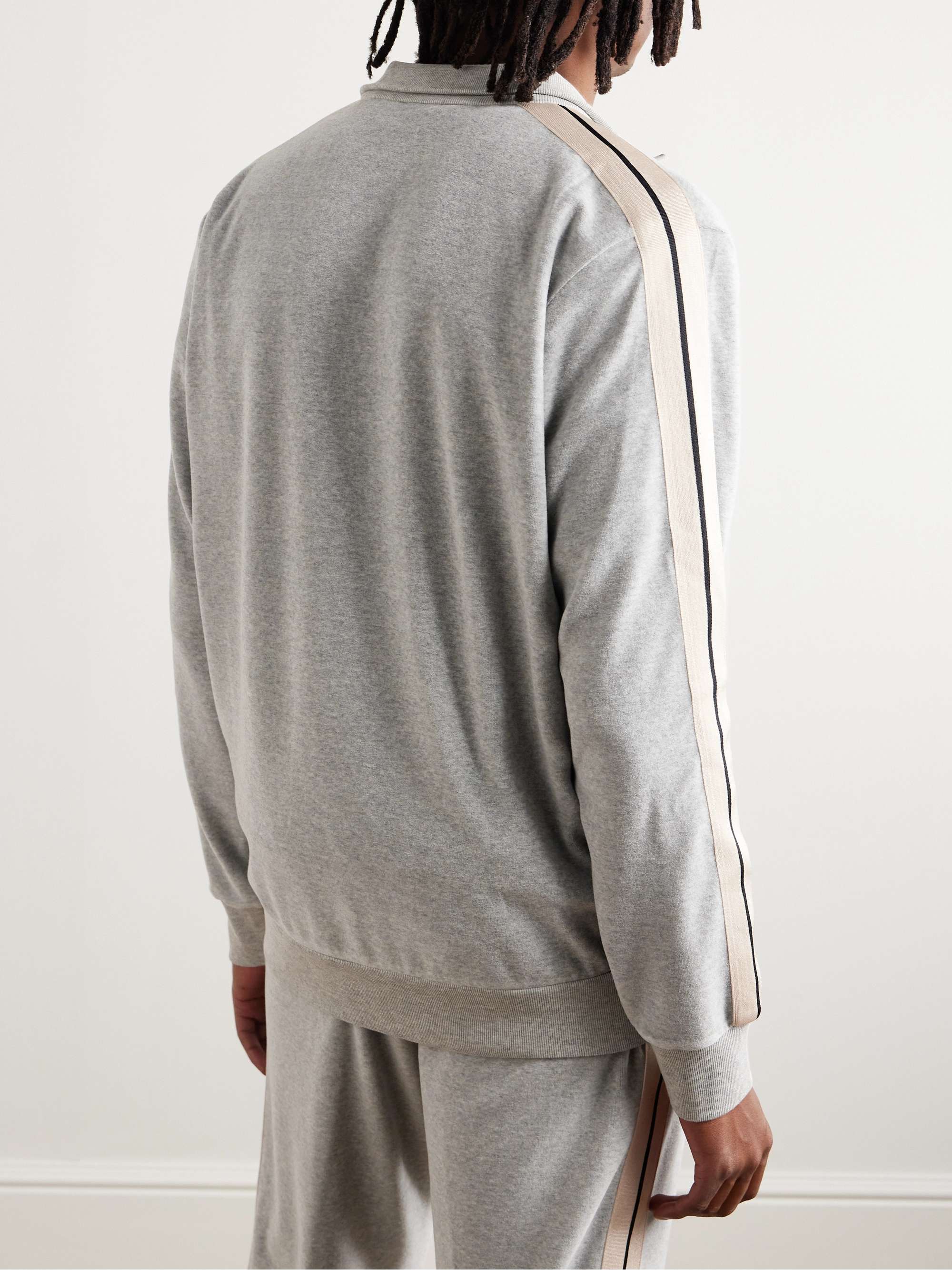 + Palm Angels Logo-Appliquéd Chenille Track Jacket view