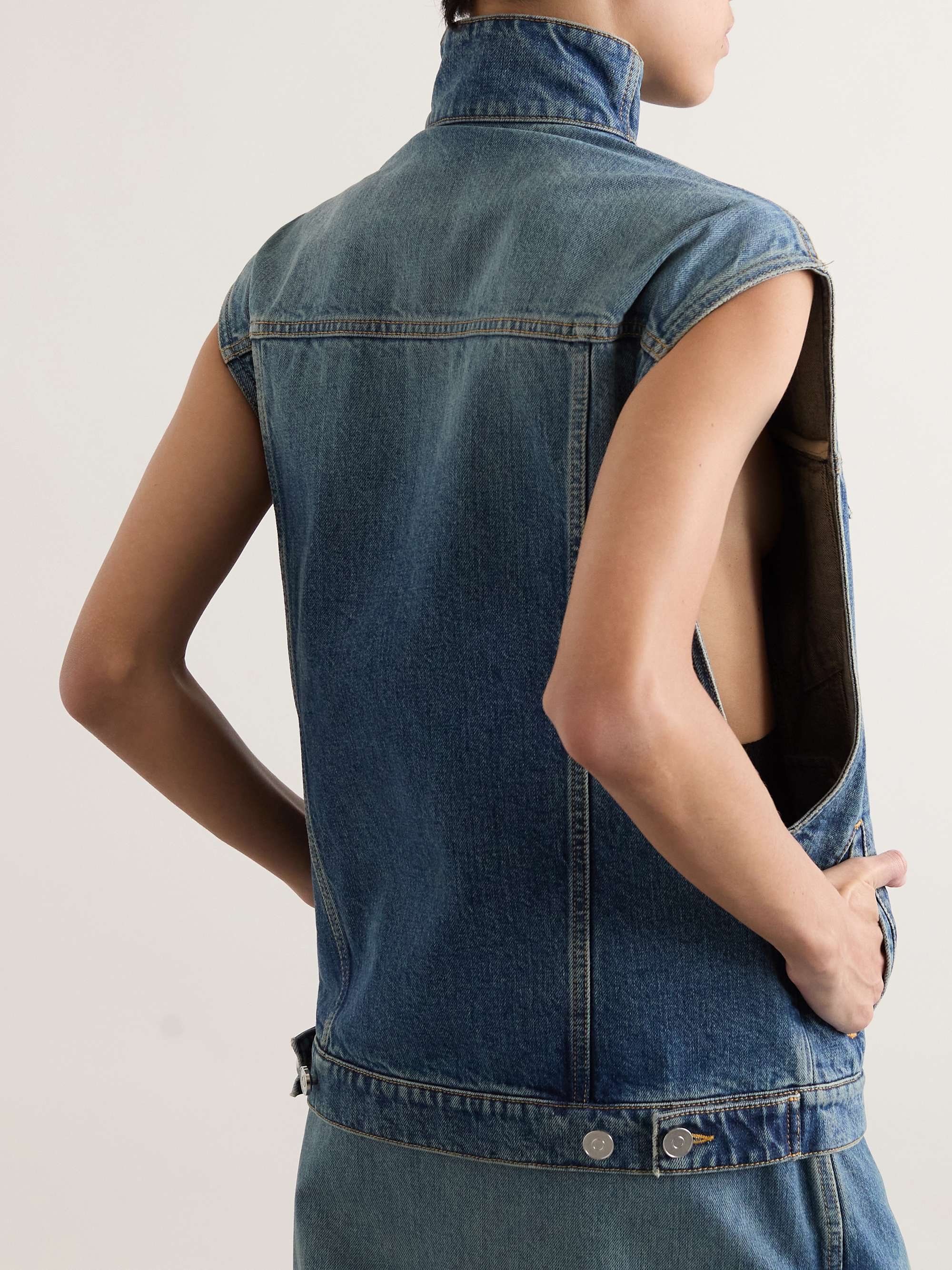 Denim vest view