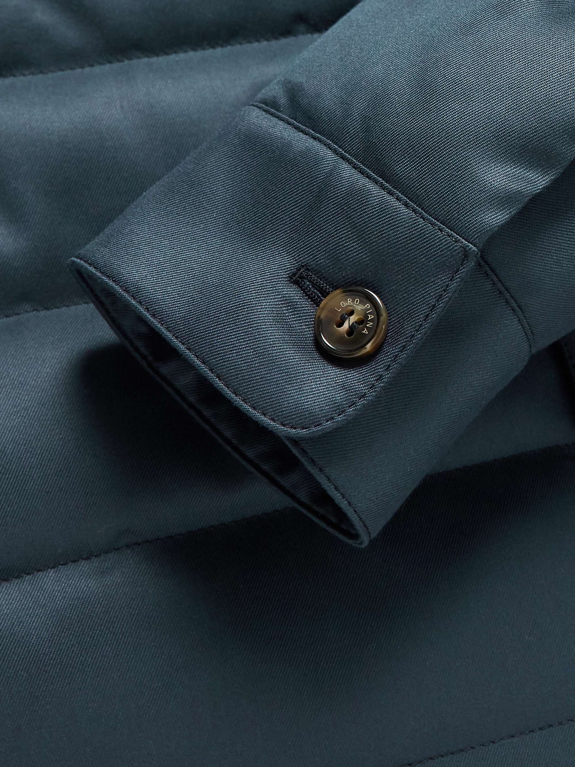Quilted Silk-Twill Down Overshirt view