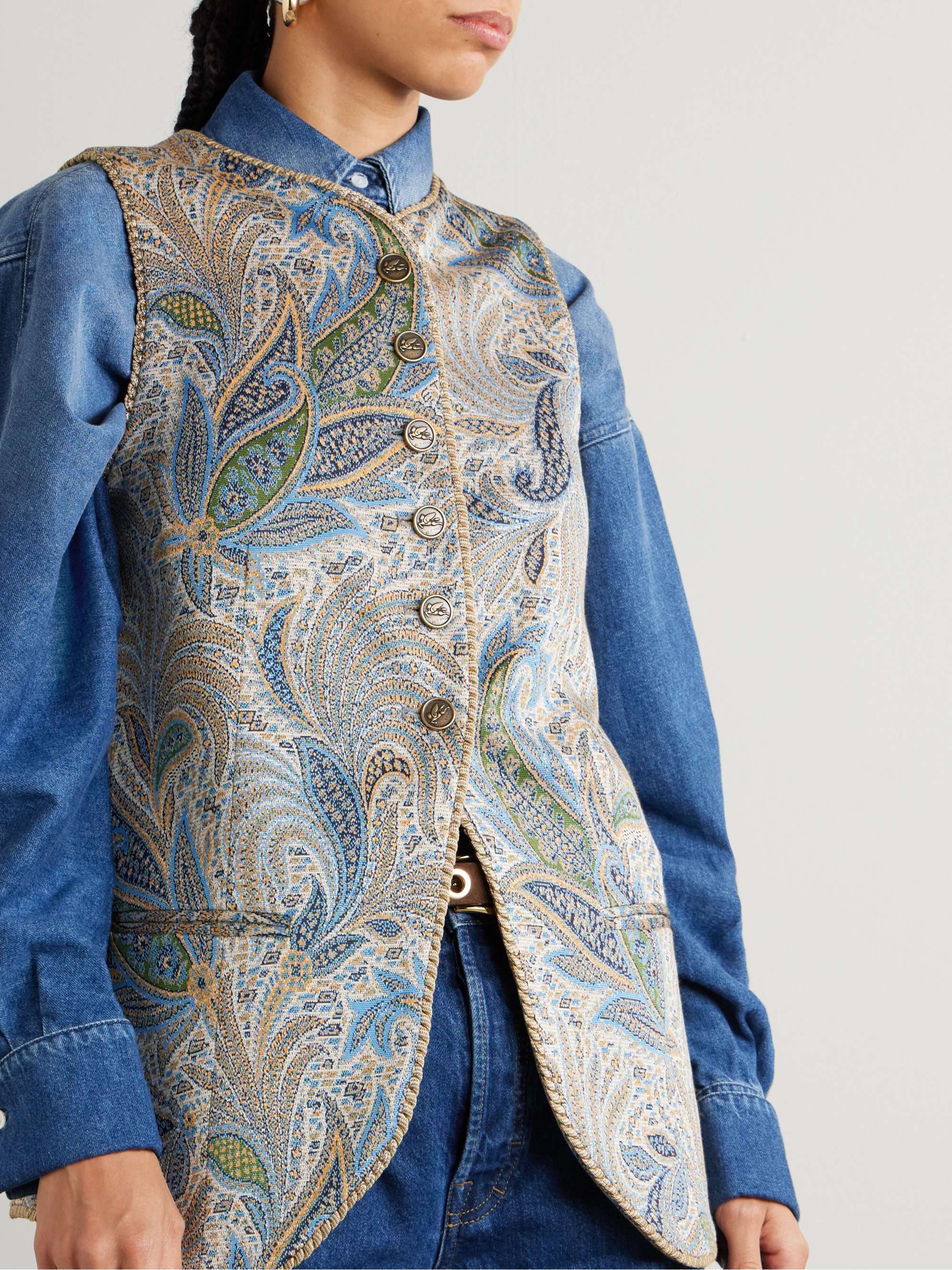 Jacquard-knit vest view