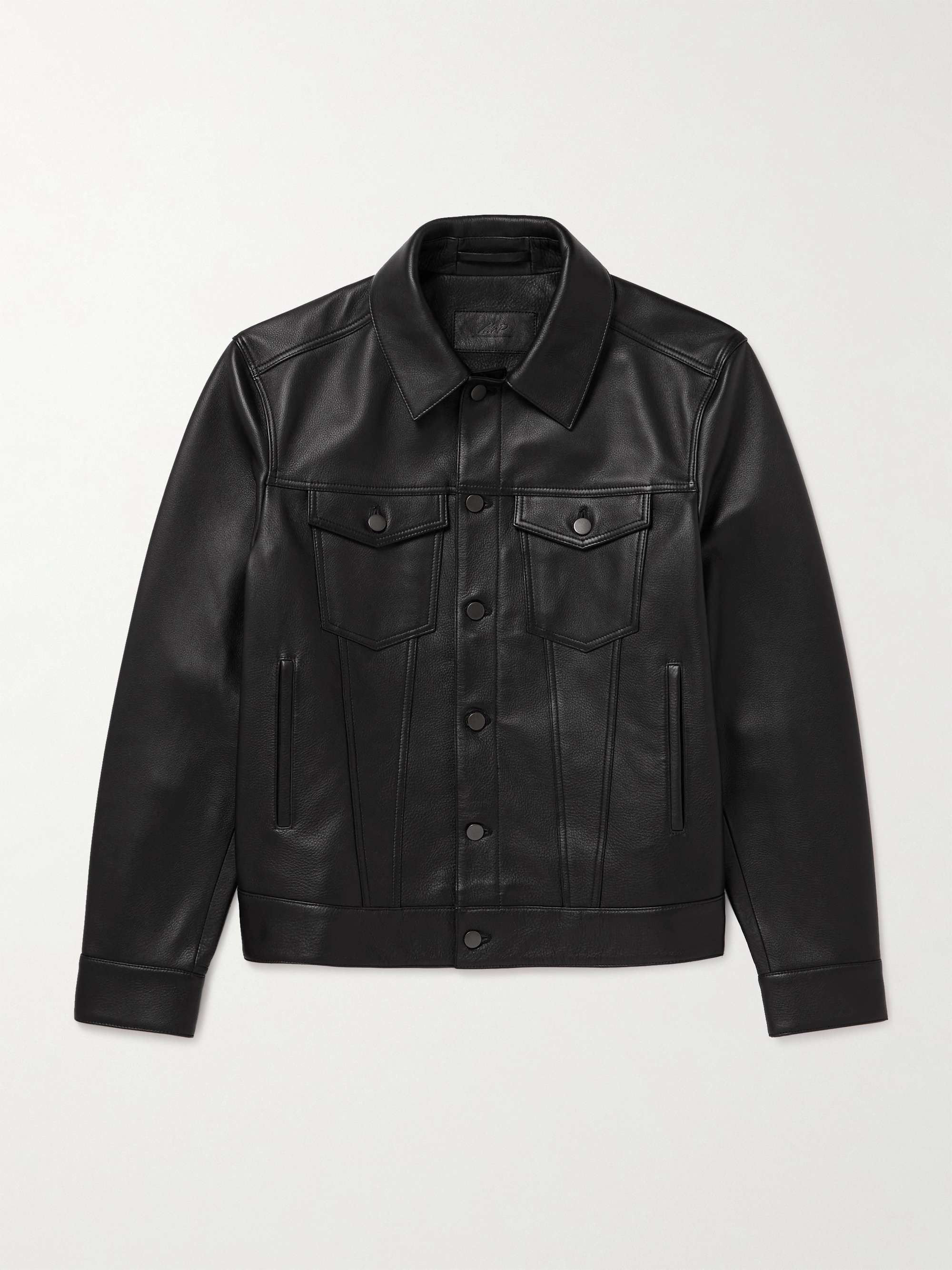 Full-Grain Leather Trucker Jacket view