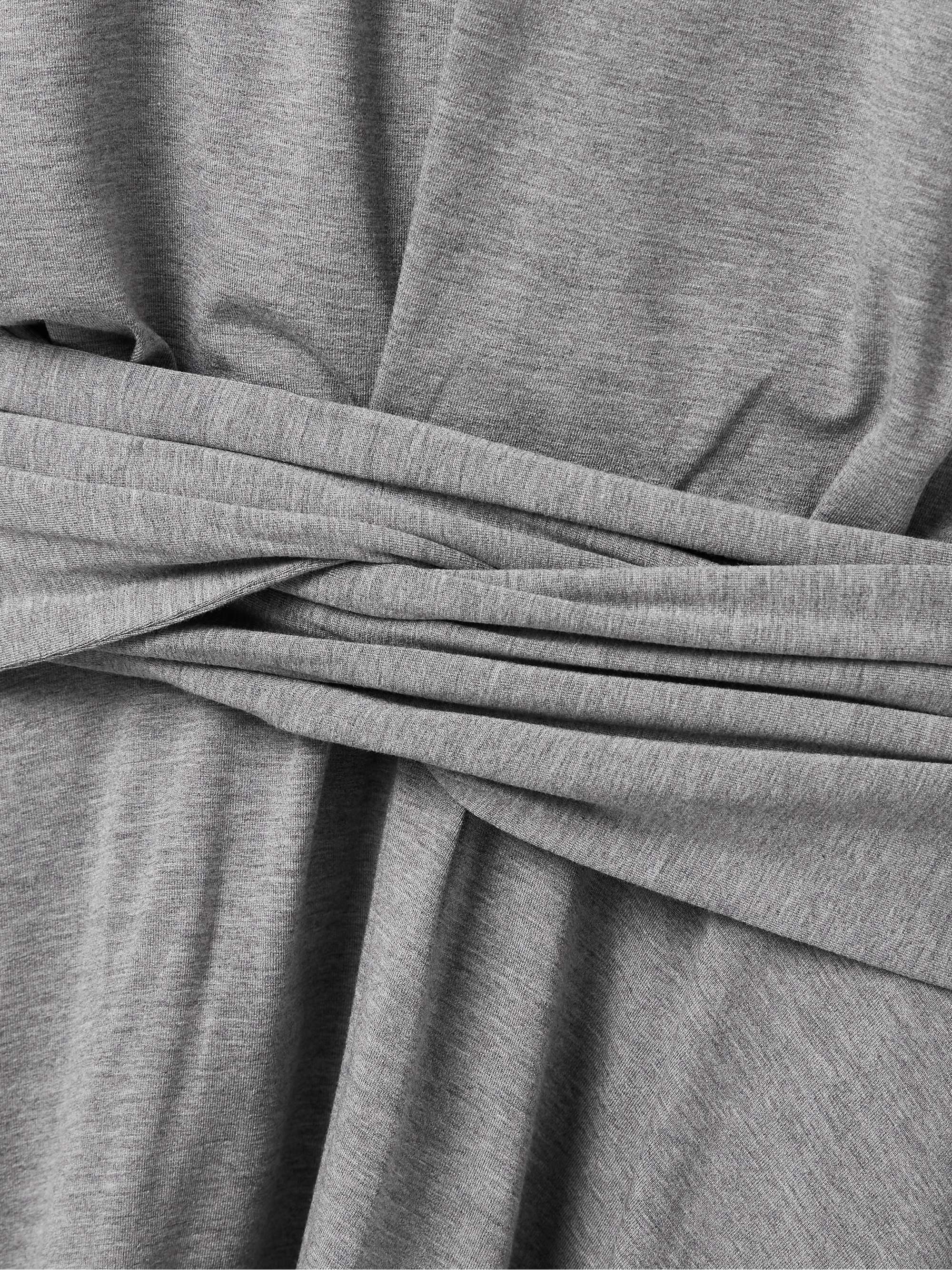 Gathered cotton-jersey midi dress view