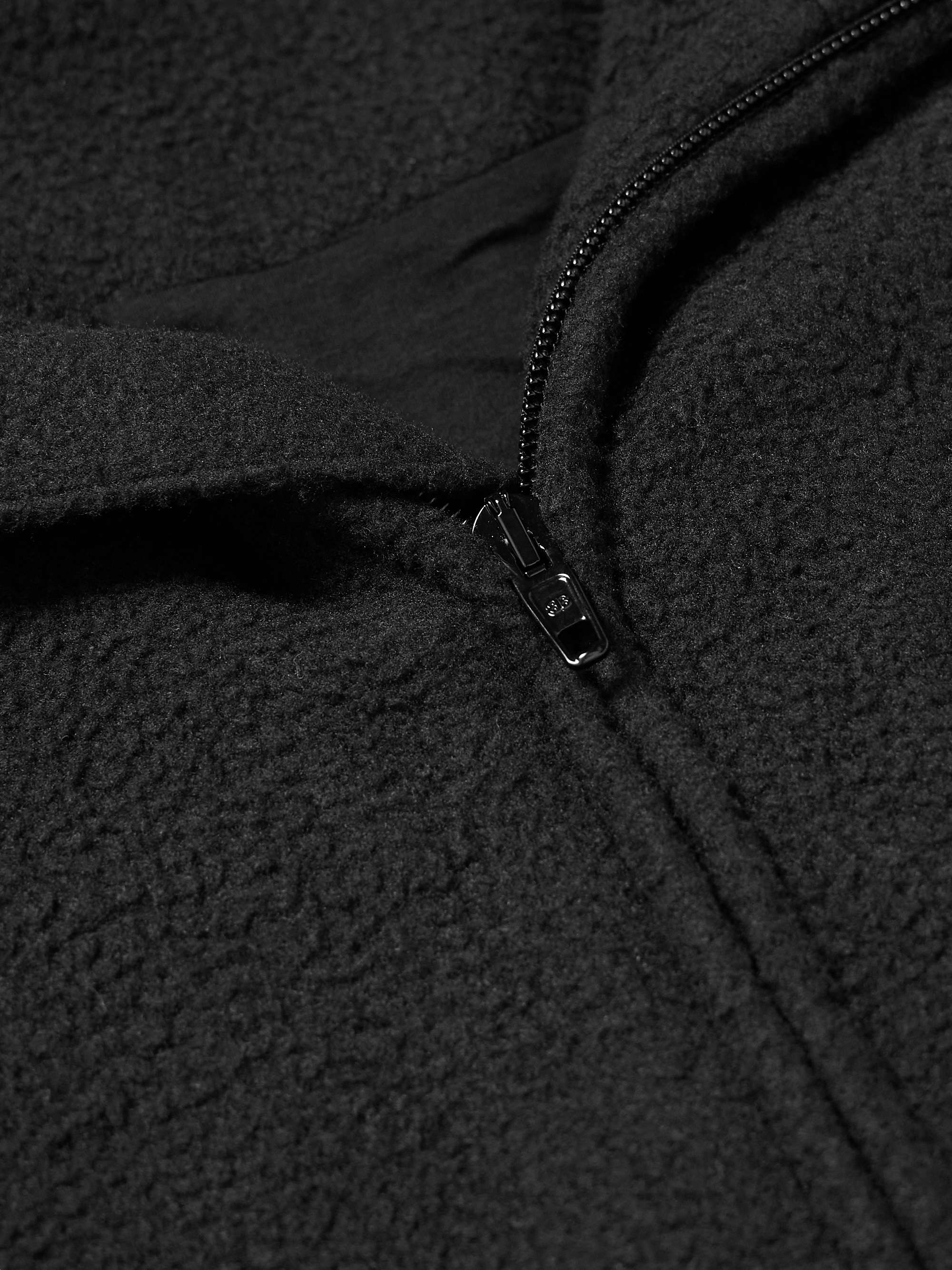 Oversized Logo-Embroidered Fleece Jacket view