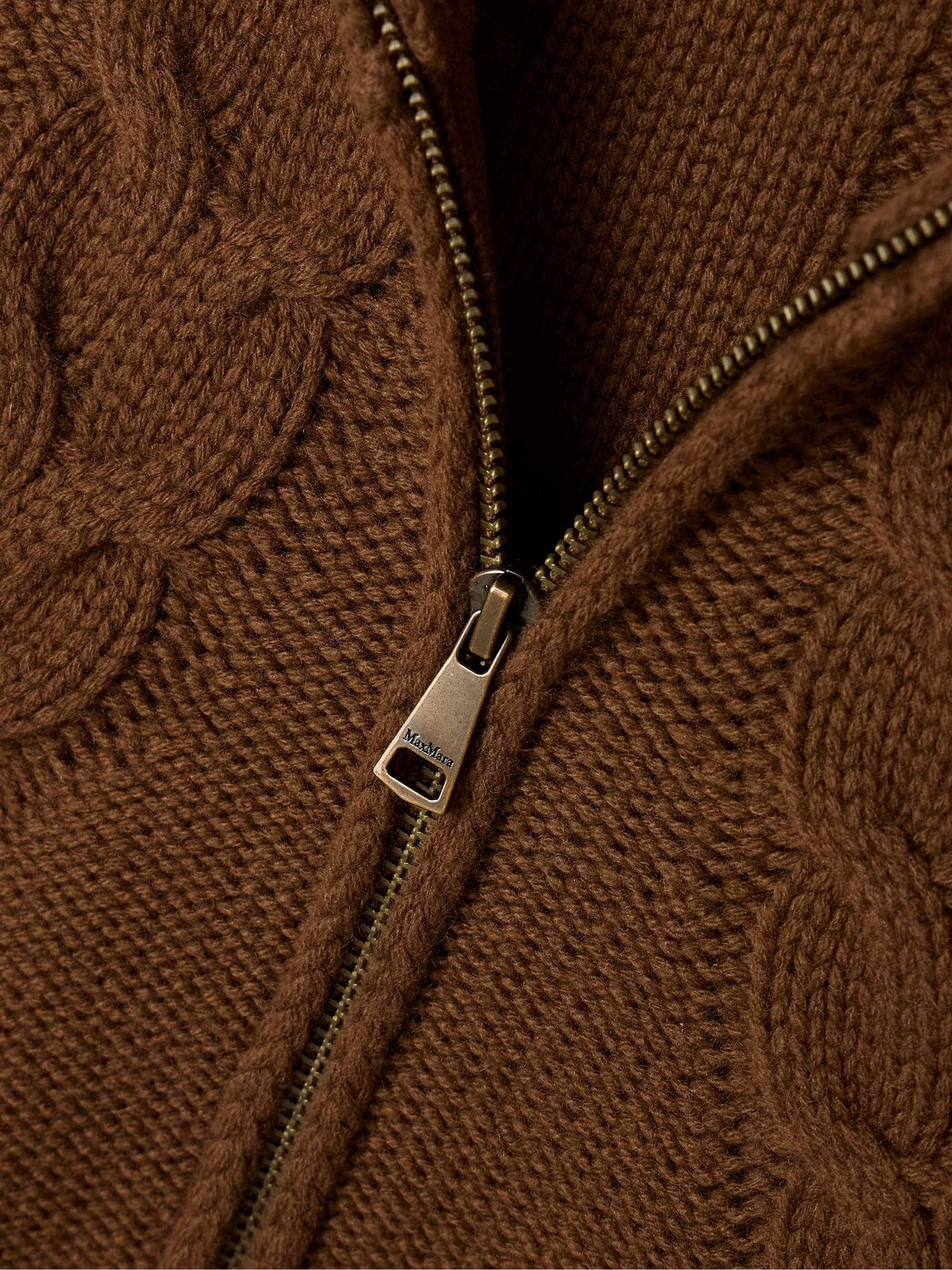 Mabel cable-knit wool and cashmere-blend cardigan view