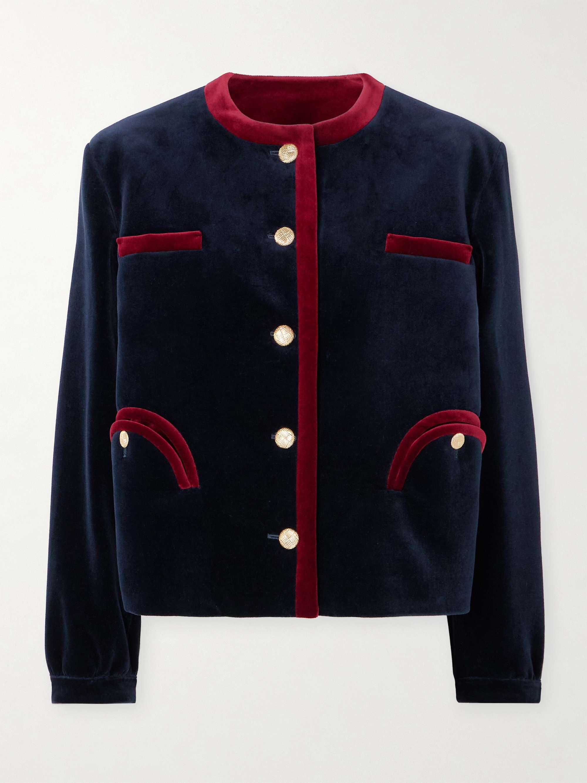 Gliss two-tone velvet jacket view