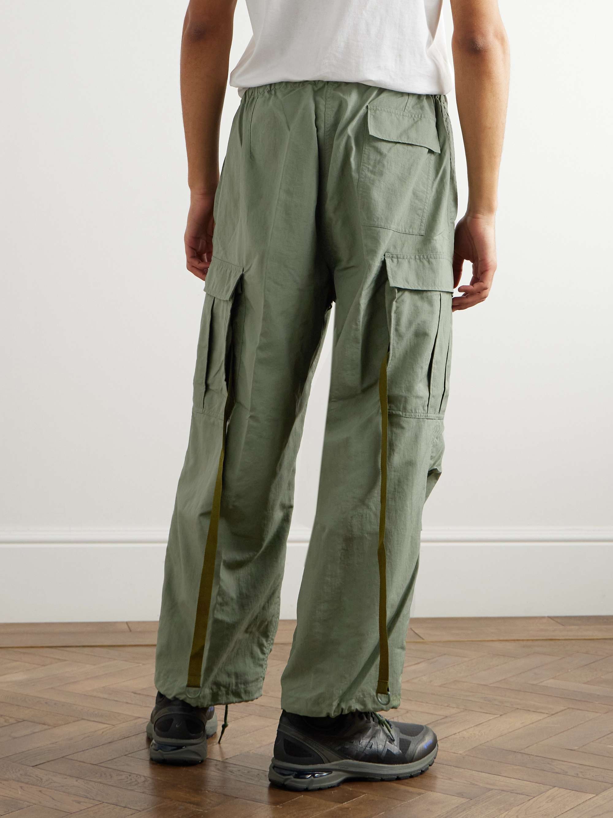 Straight-Leg Nylon Cargo Trousers view