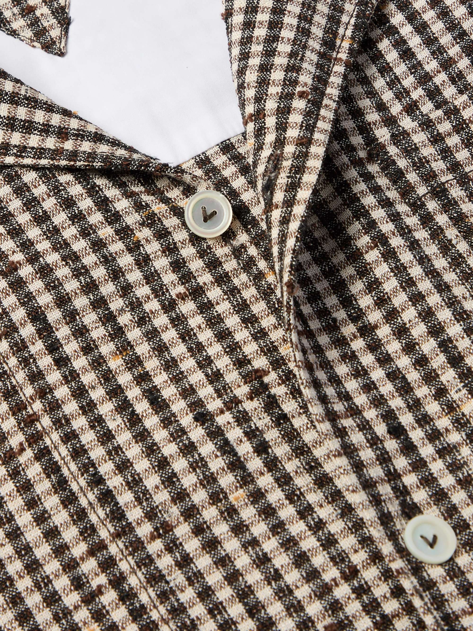 Camp-Collar Checked Woven Shirt view