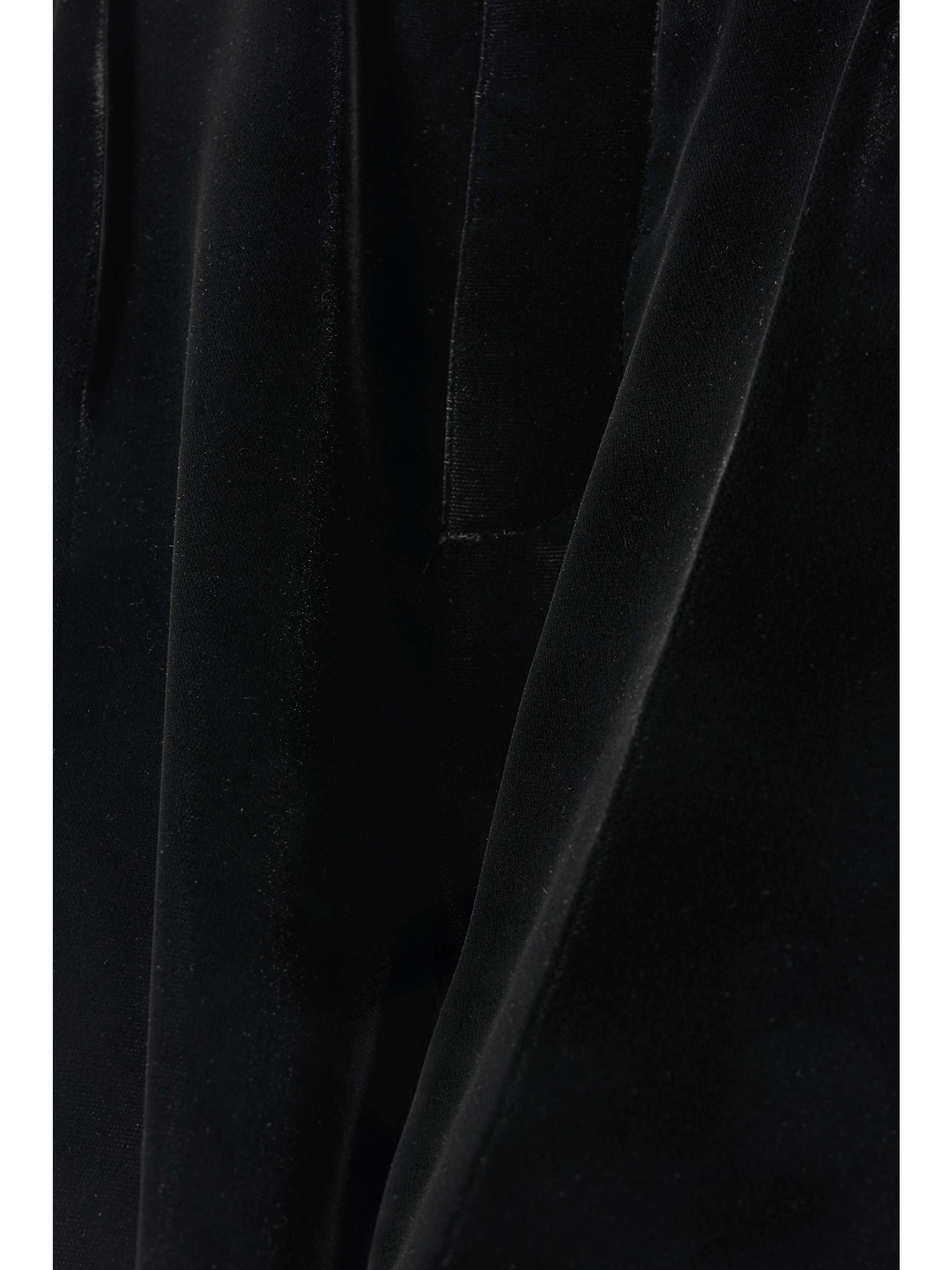 Pleated velvet flared pants view