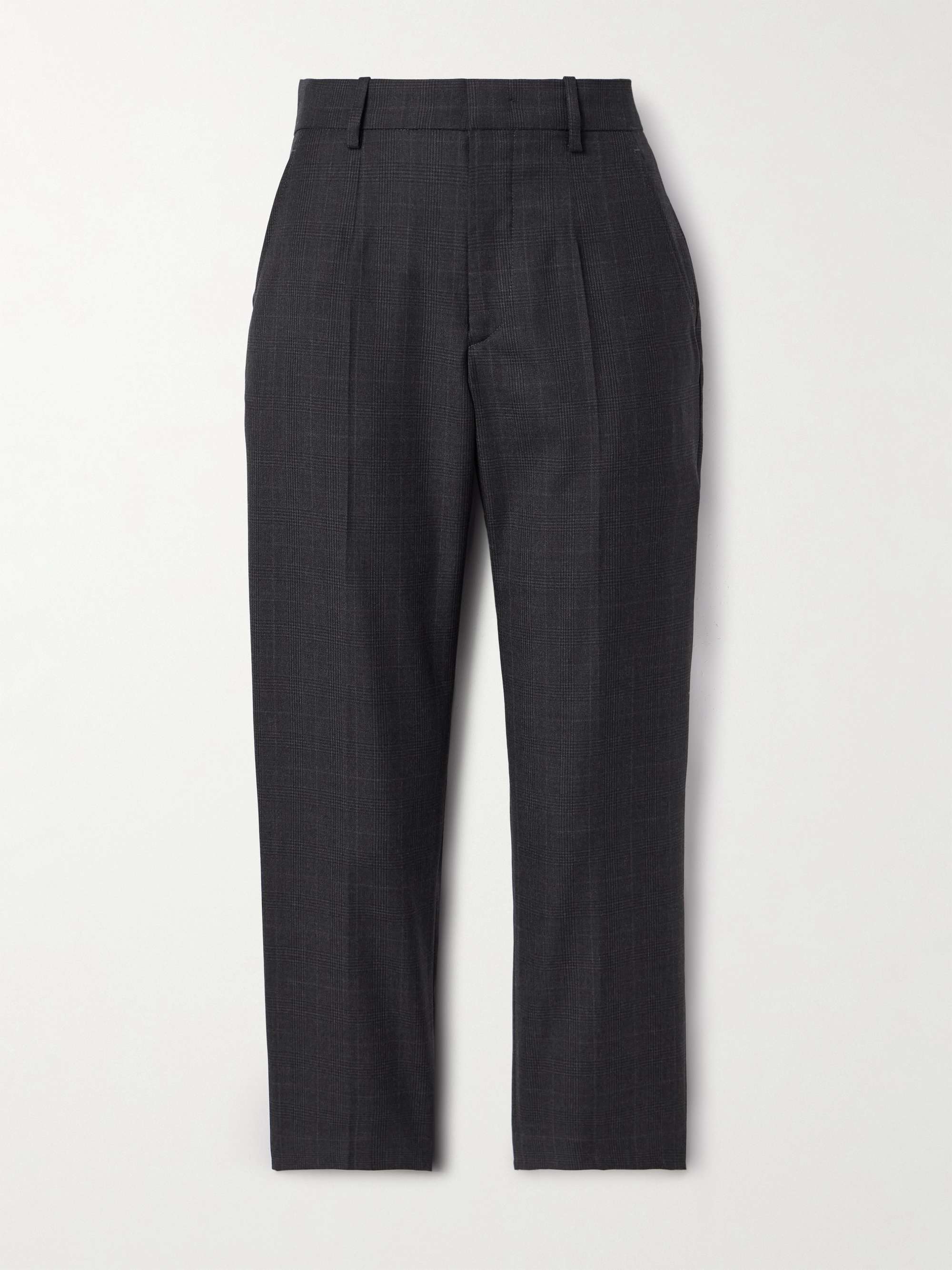 Ritana cropped Prince of Wales checked wool tapered pants view
