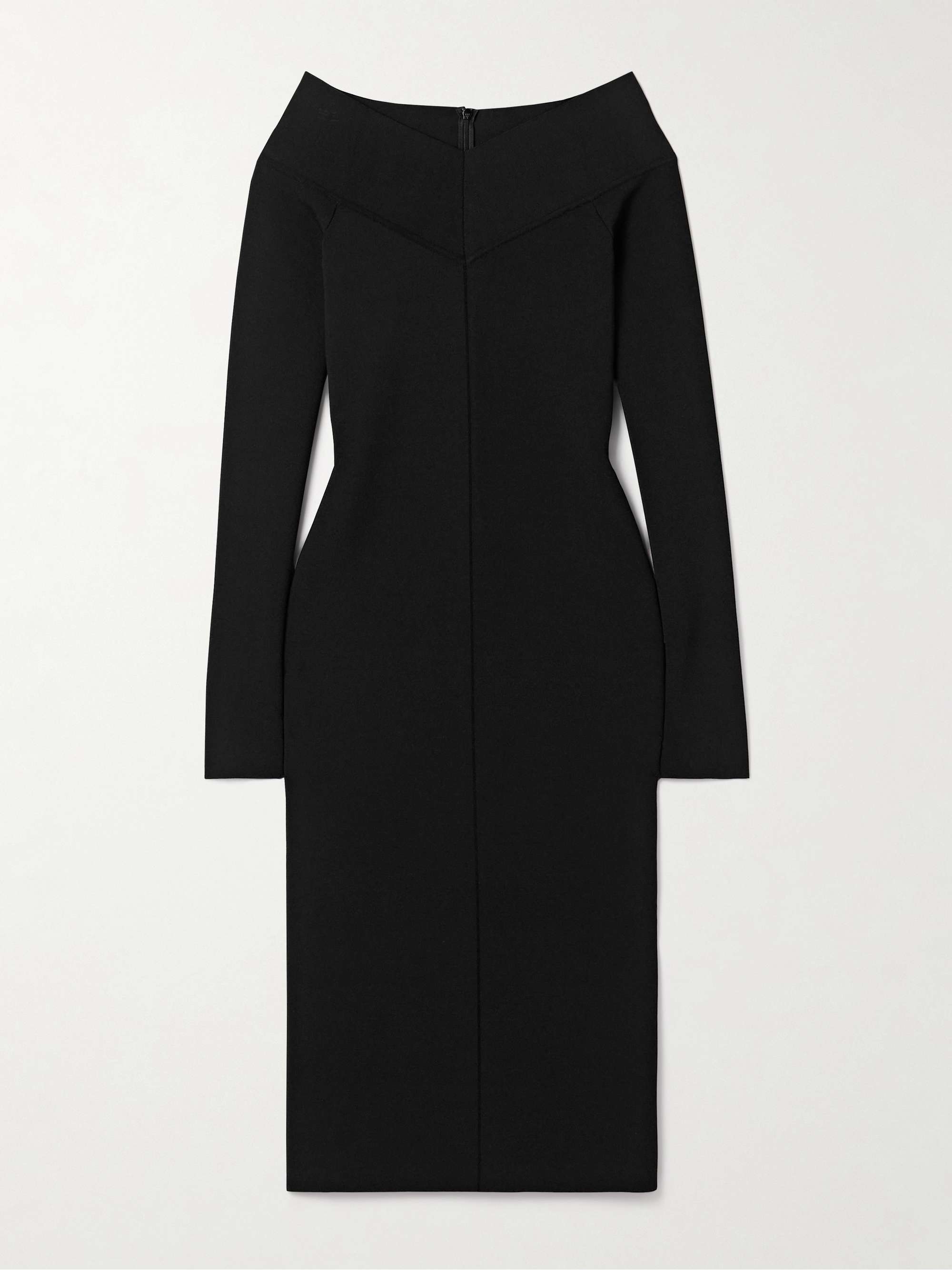 Off-the-shoulder knitted dress view