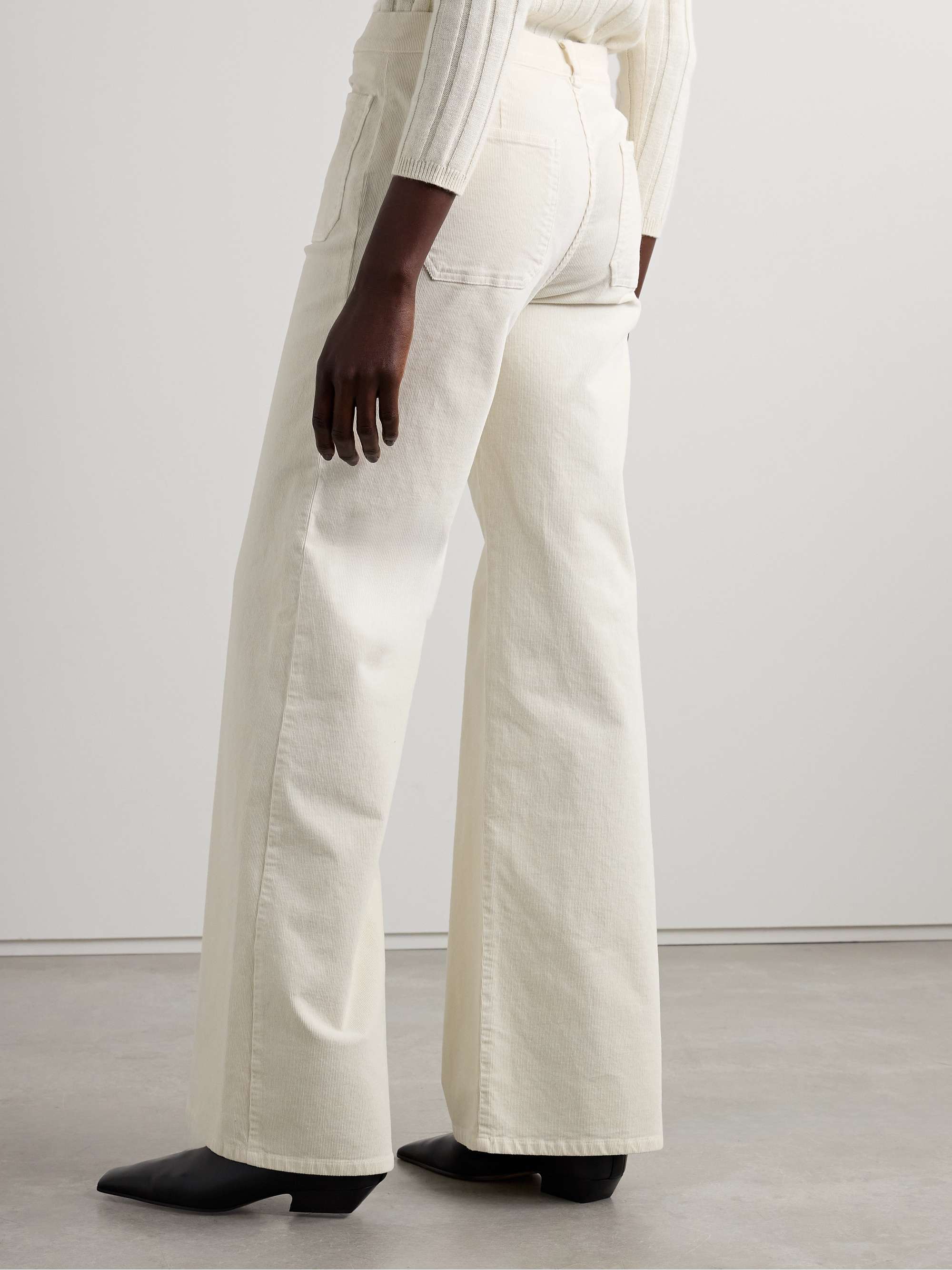 Florence cotton-blend corduroy flared pants view