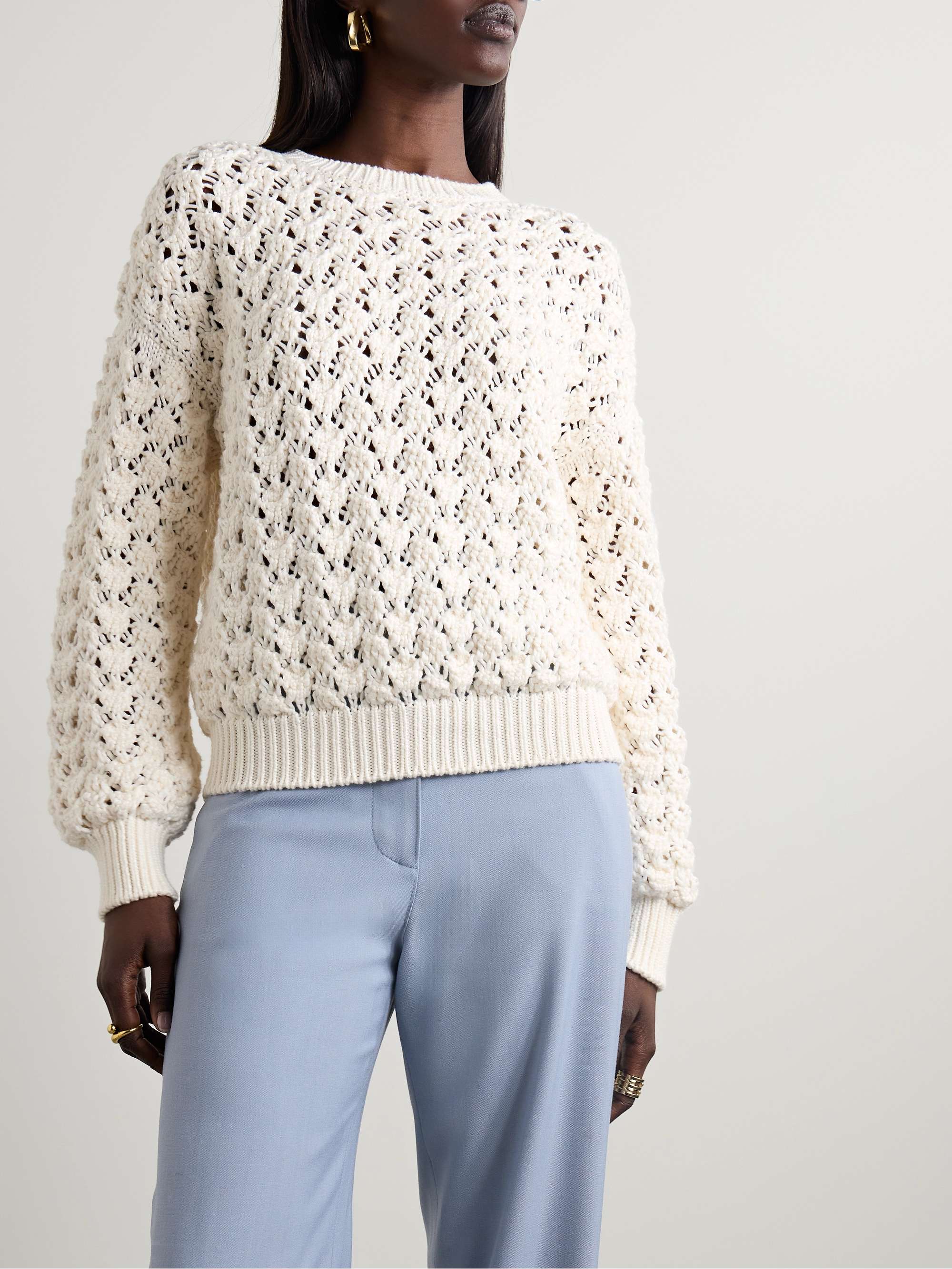 Nikko open-knit cotton and silk-blend sweater view