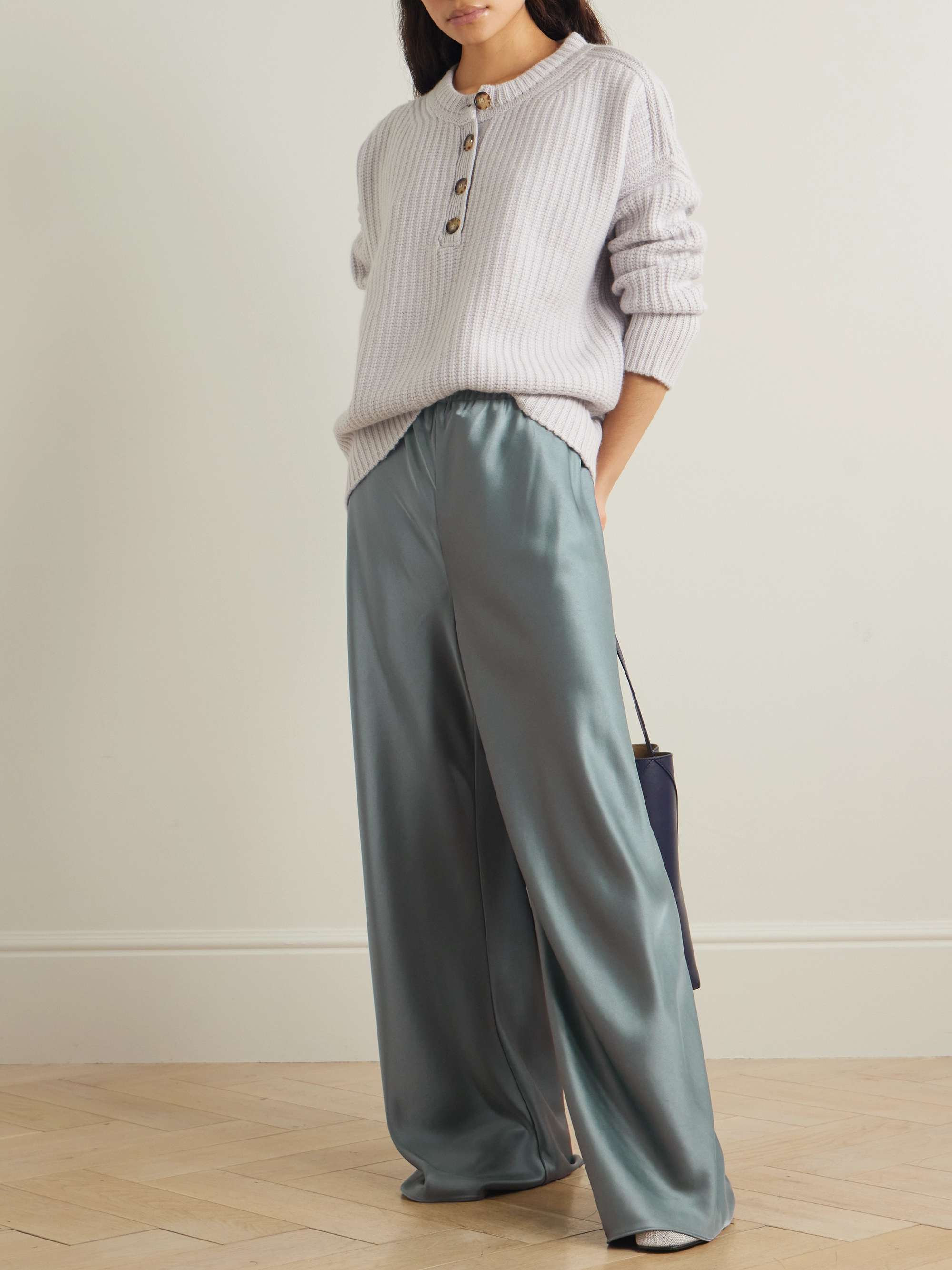 Colby satin wide-leg pants view