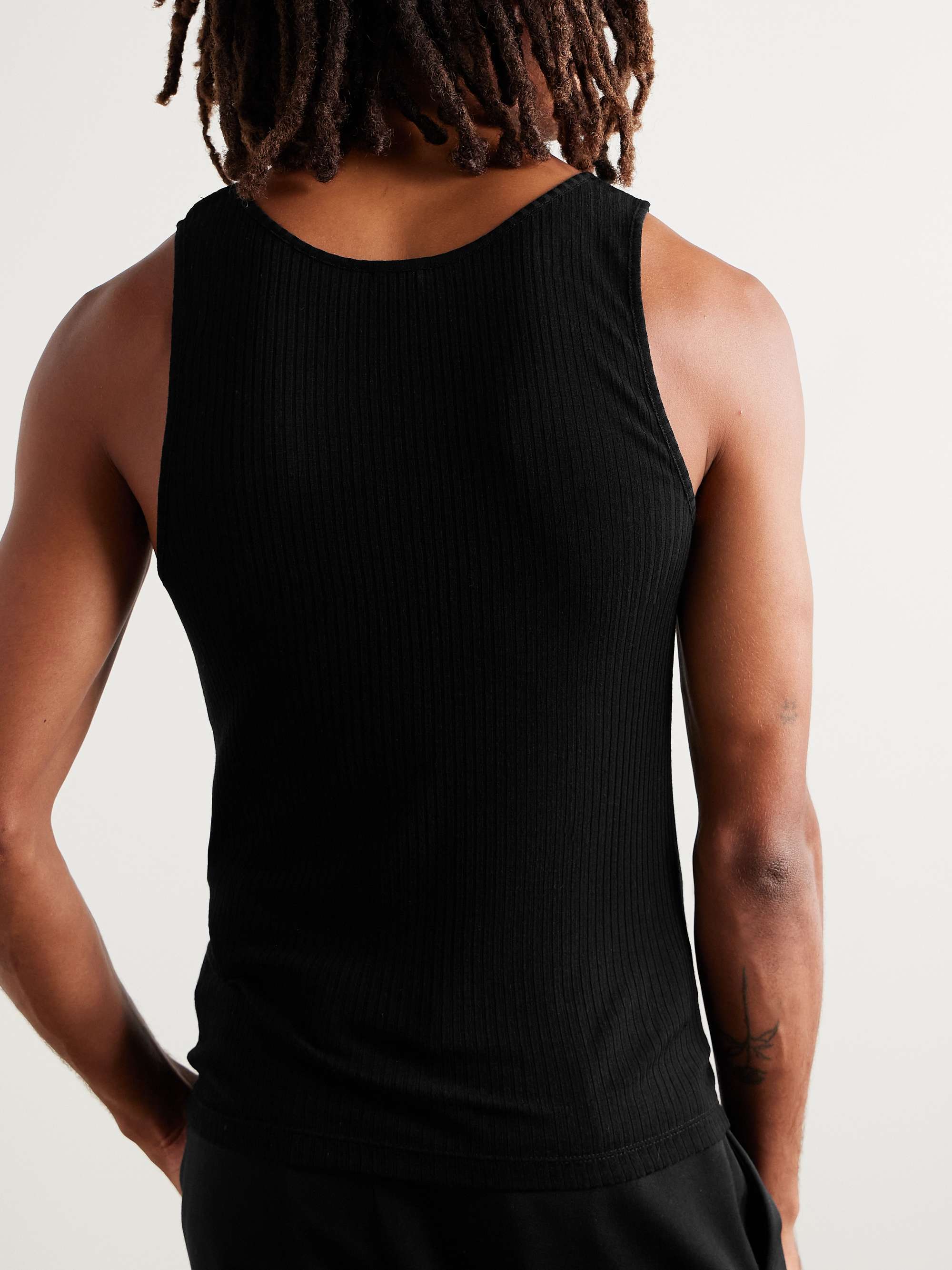 Cassandre Ribbed Logo-Embroidered Wool Tank Top view