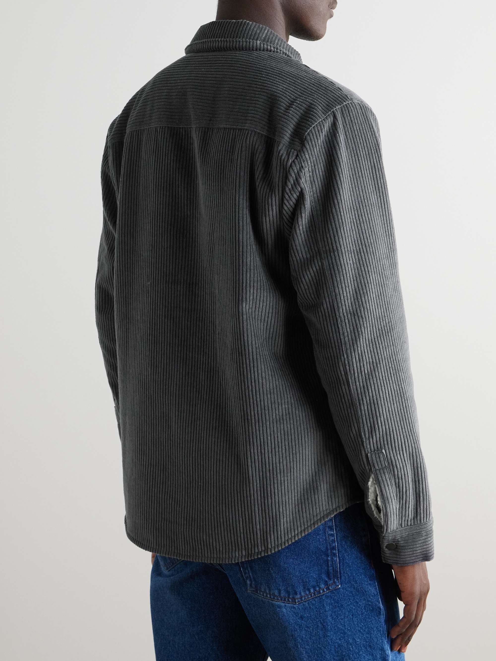 Fleece-Lined Cotton and Wool-Blend Corduroy Jacket view