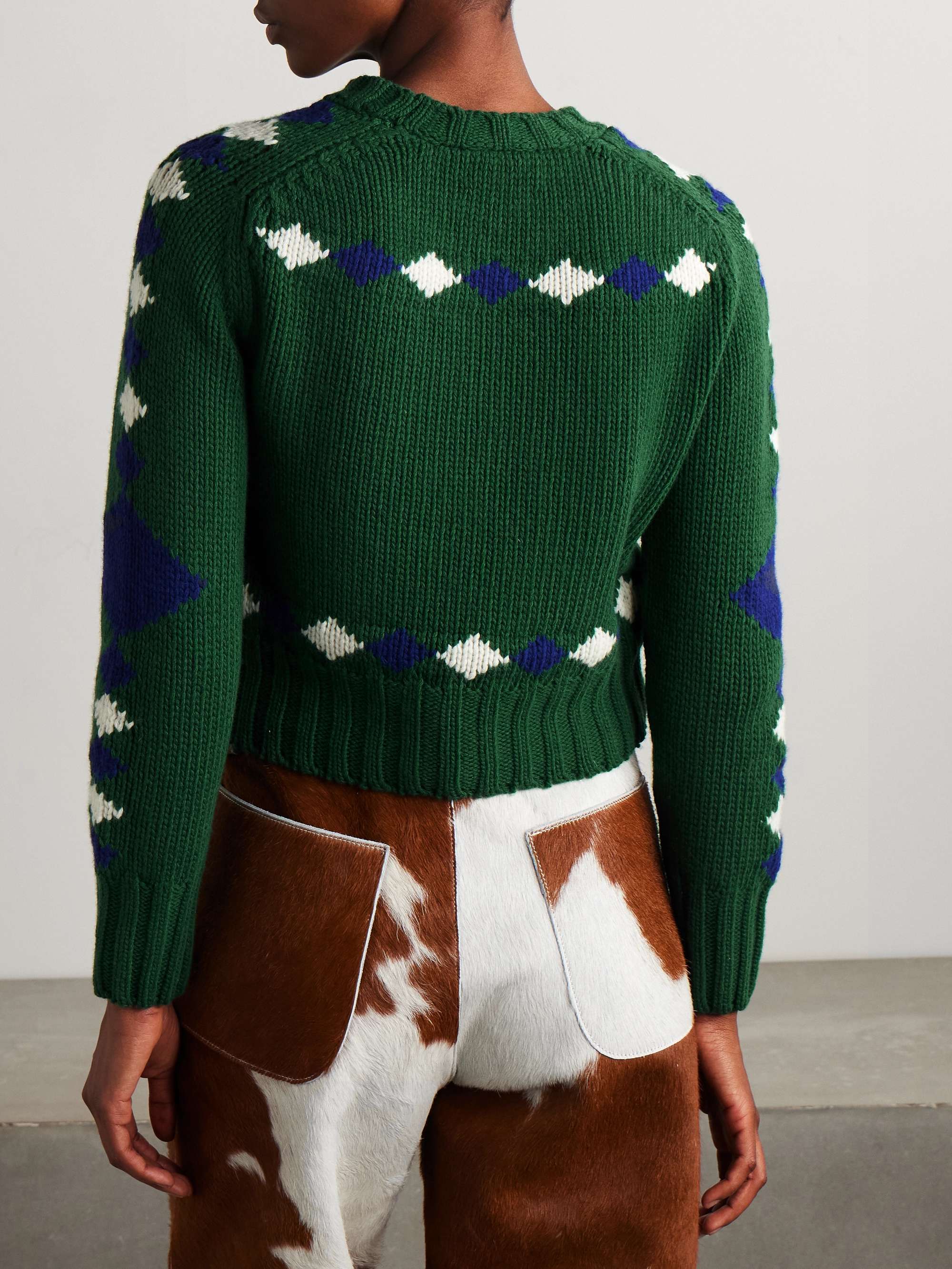 Diamond Corral intarsia wool sweater view
