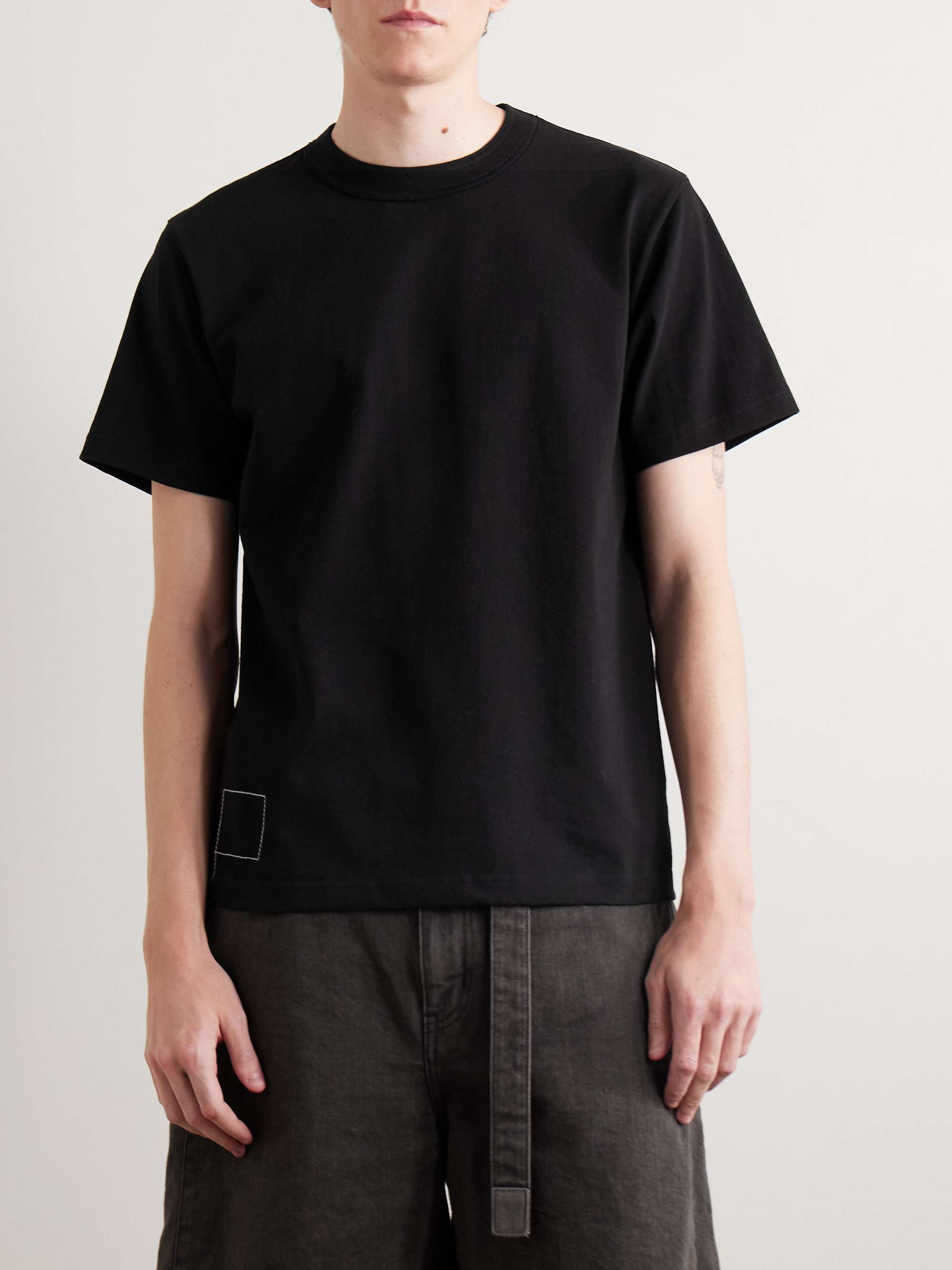 + WTAPS® Embroidered Logo-Print Cotton-Jersey T-Shirt view