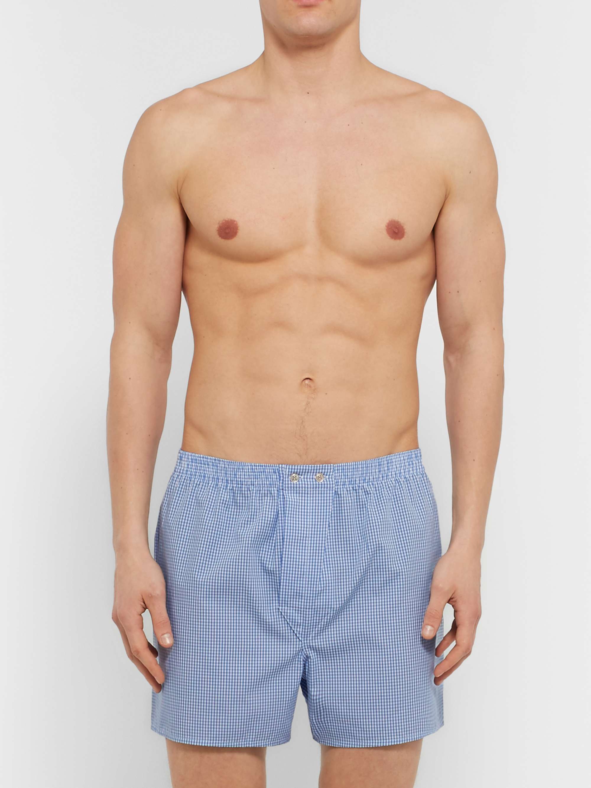 Gingham Cotton Boxer Shorts view