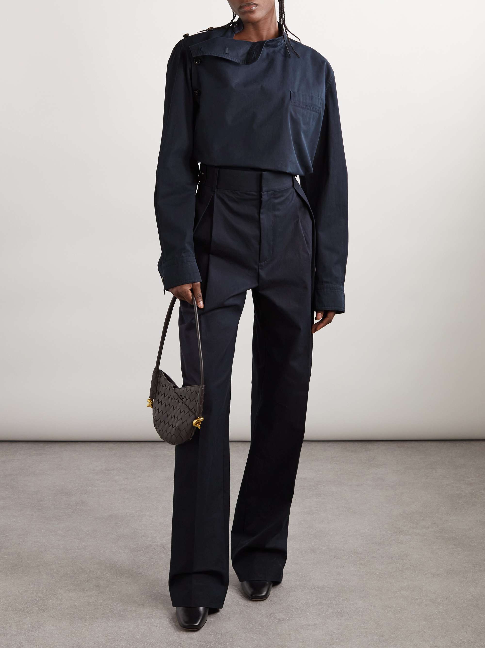 Cotton-twill blouse view