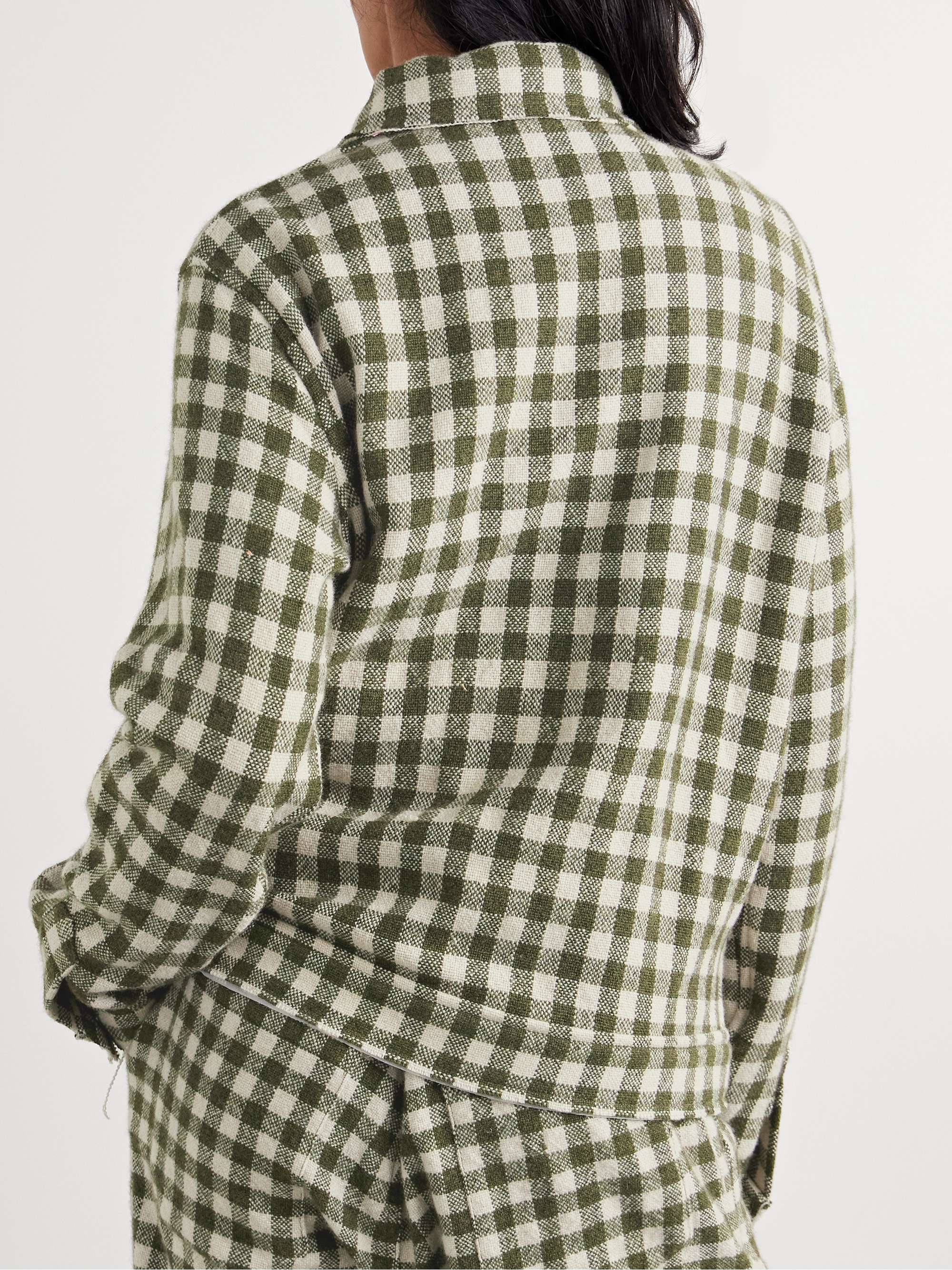 Decon gingham cashmere jacket view