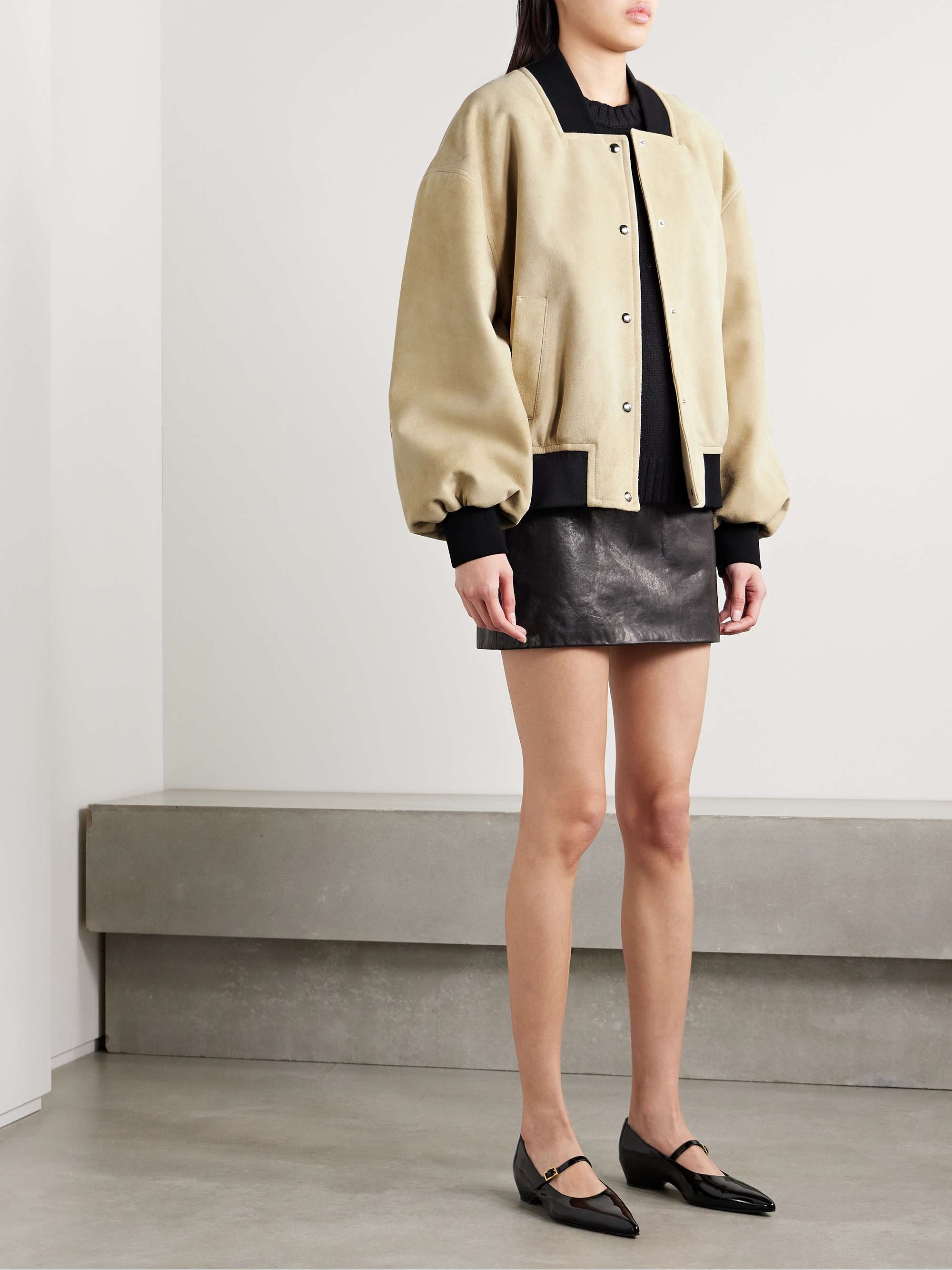 Spence suede bomber jacket view