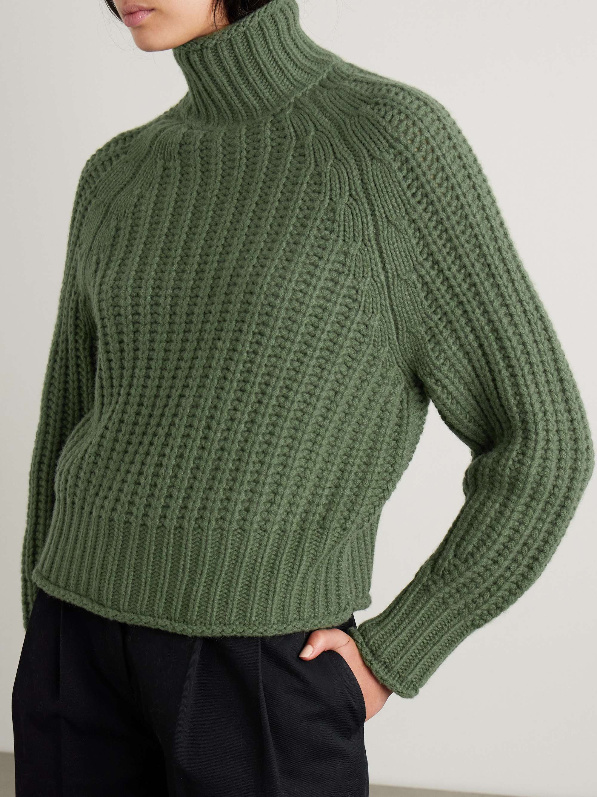 Ellis ribbed cashmere turtleneck sweater view