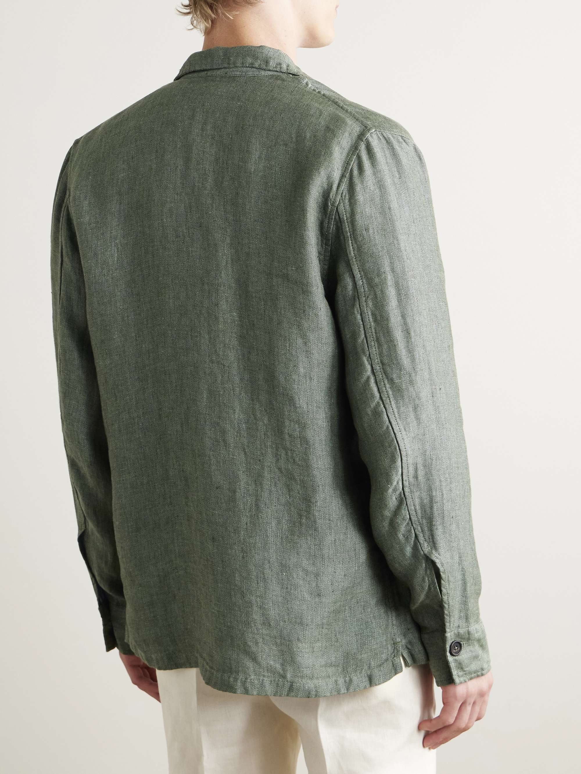 Linen and Silk-Blend Chore Jacket view