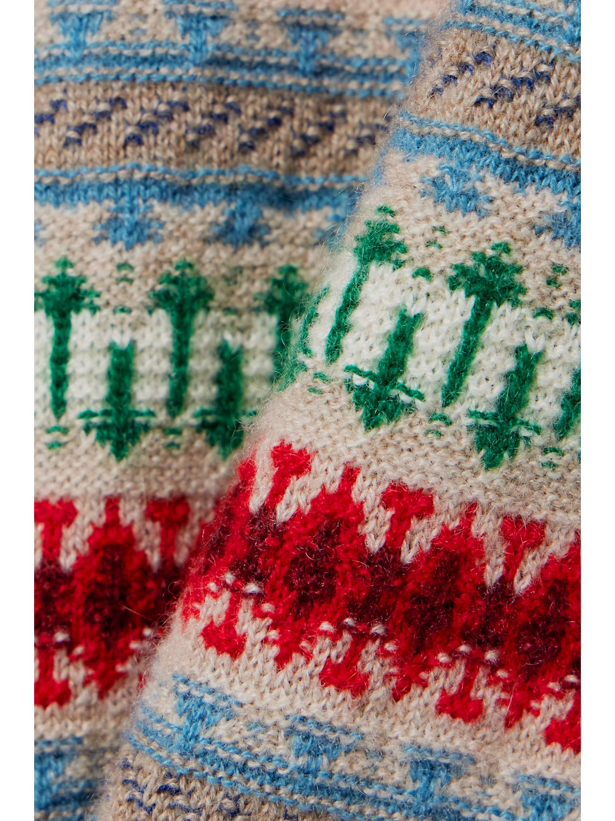 Holiday Noel Fair Isle cashmere-jacquard turtleneck sweater view