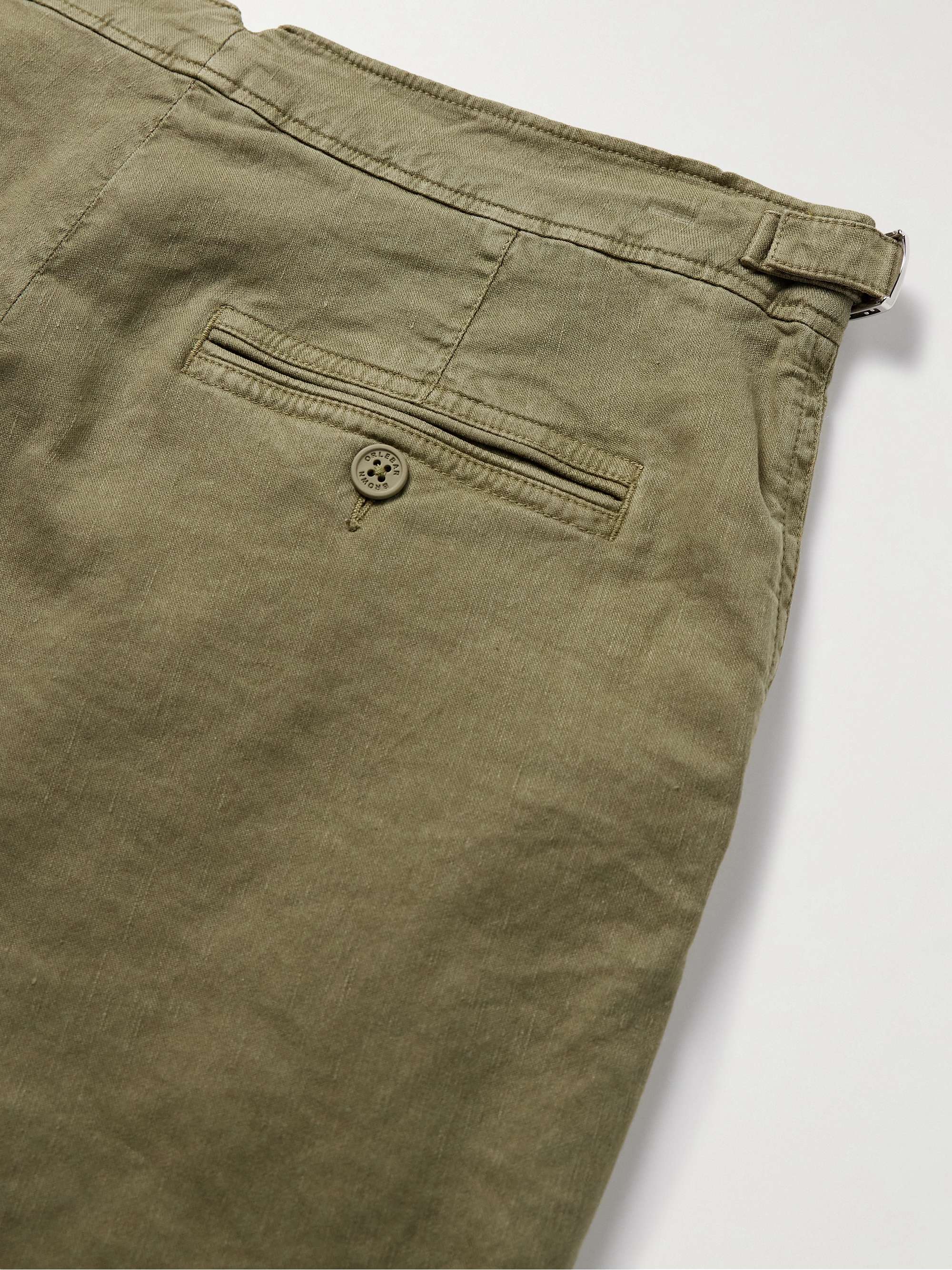 Bulldog Slim-Fit Straight-Leg Stretch-Linen and Lyocell-Blend Shorts view