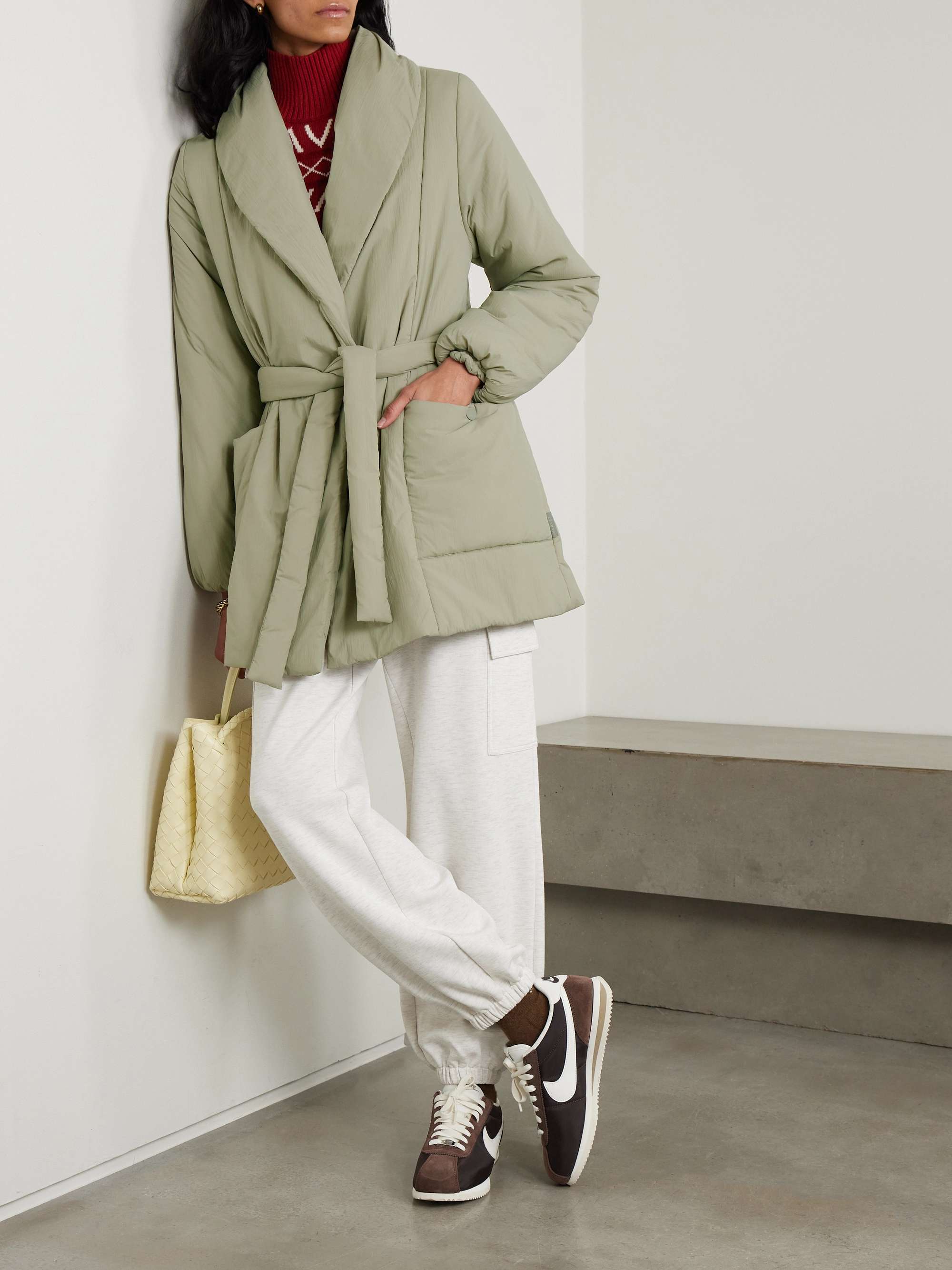Laona belted padded shell jacket view