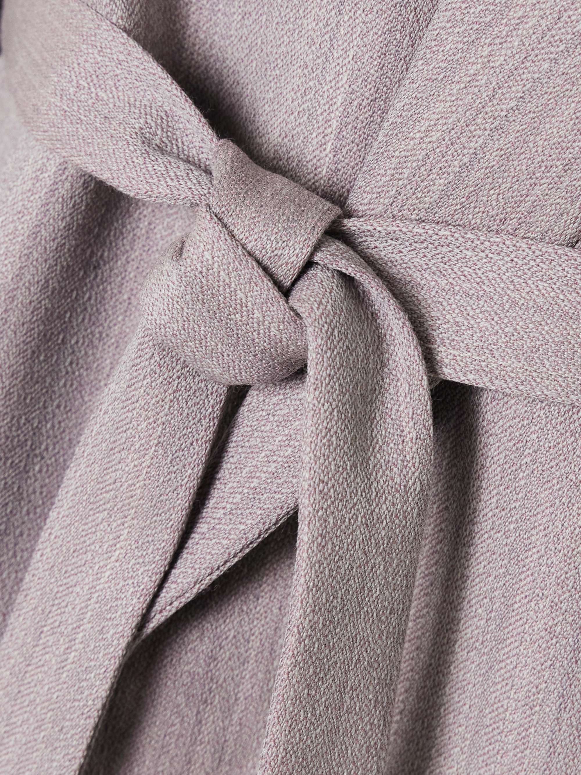 Belted textured-wool blazer view