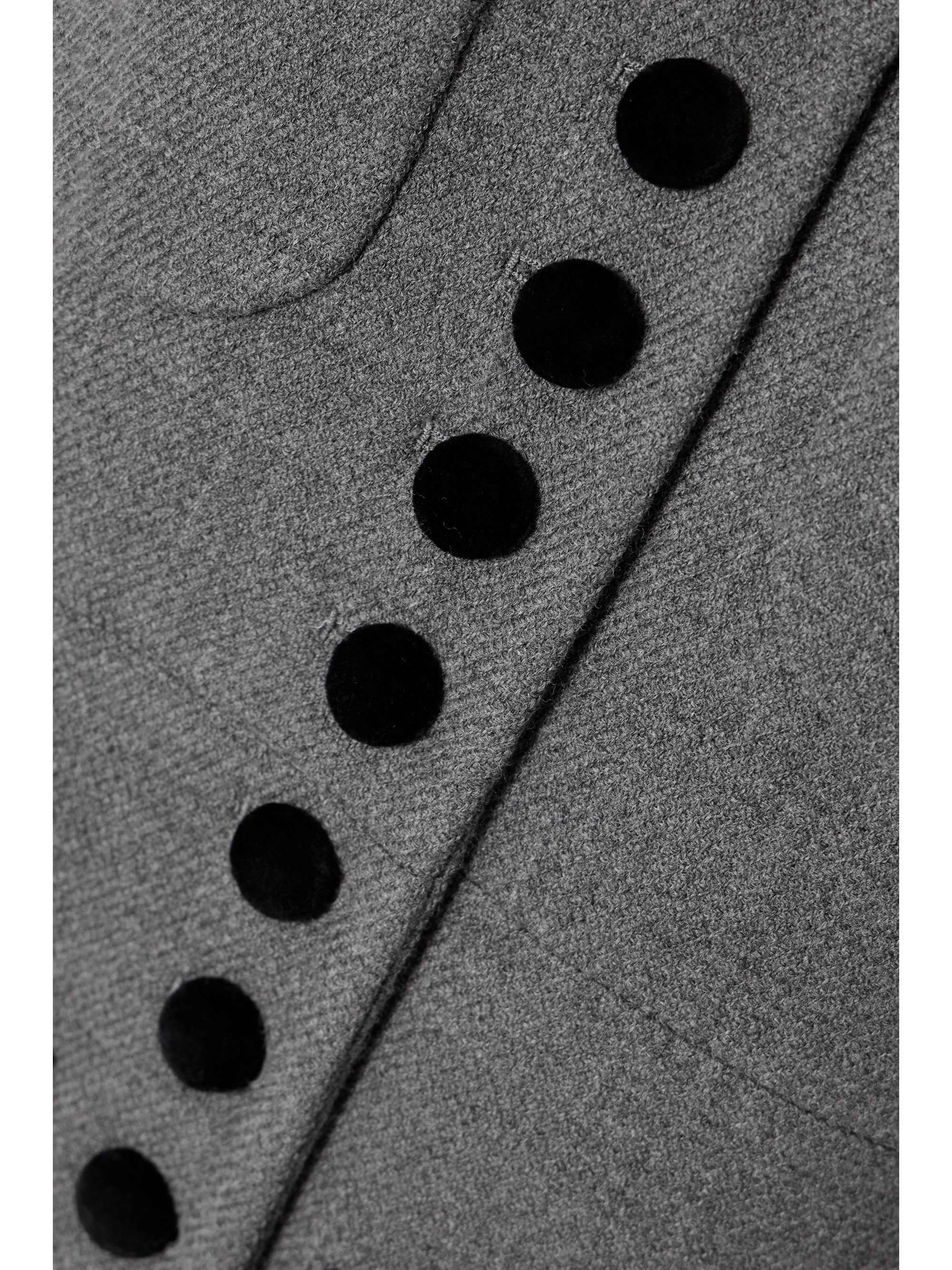 + NET SUSTAIN velvet-trimmed wool coat view