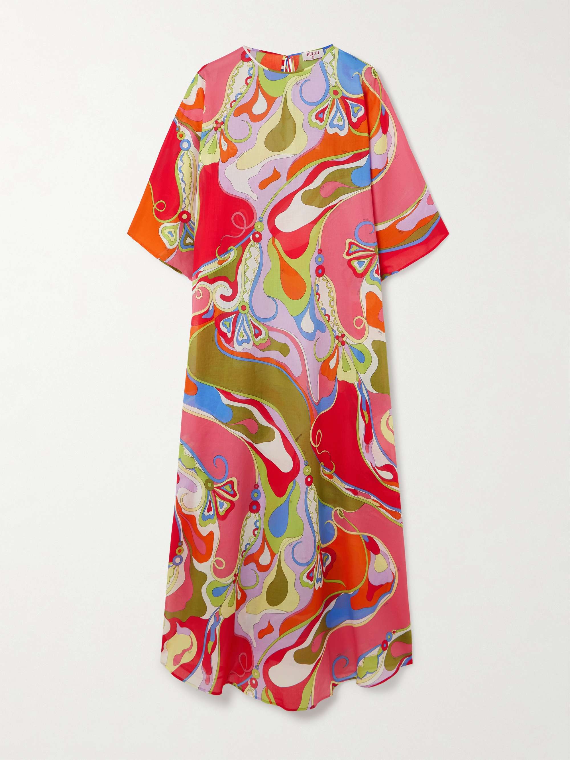 Printed cotton-voile kaftan view