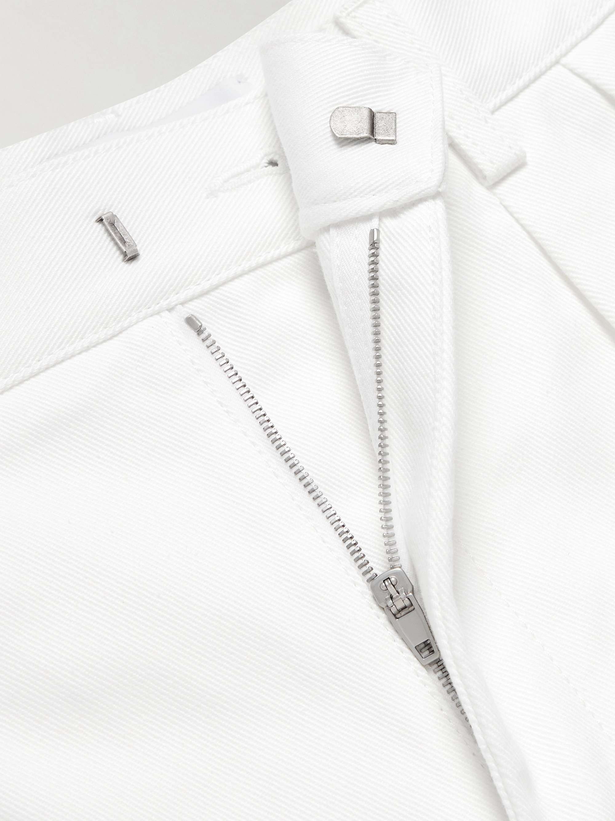 Straight-Leg Pleated Jeans view