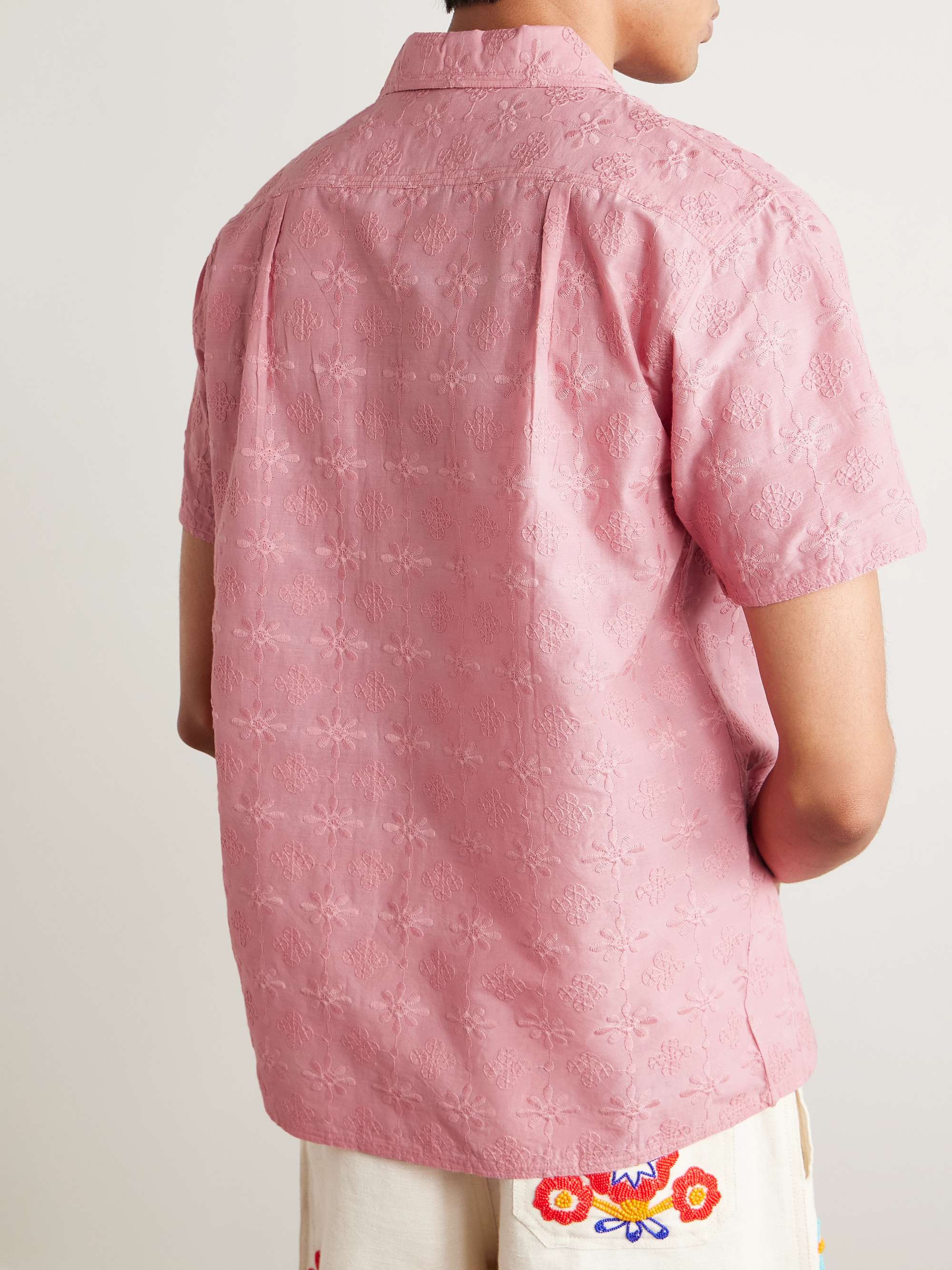 Chintan Embroidered Cotton-Voile Shirt view