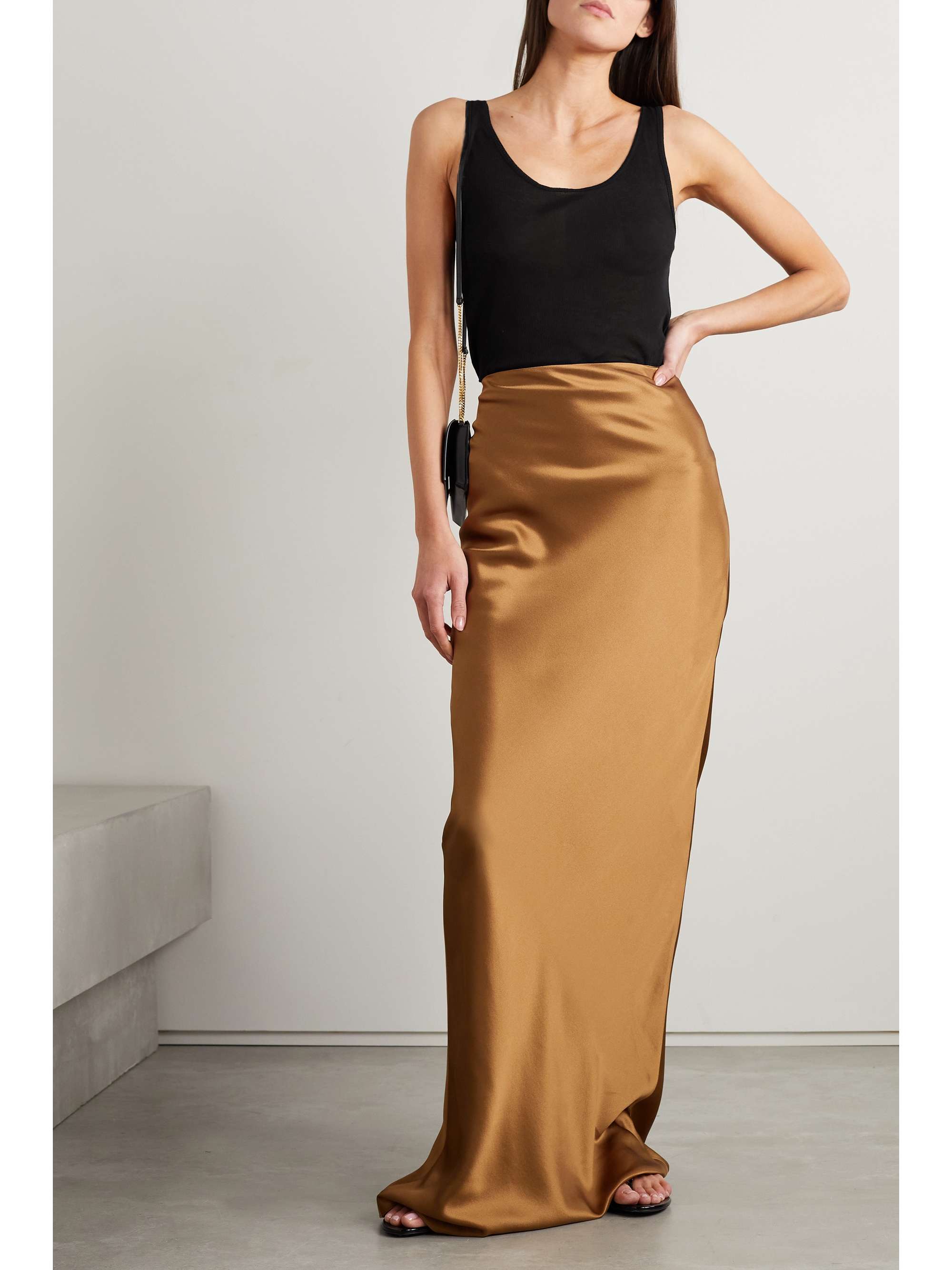 Ribbed modal and cotton-blend jersey tank view