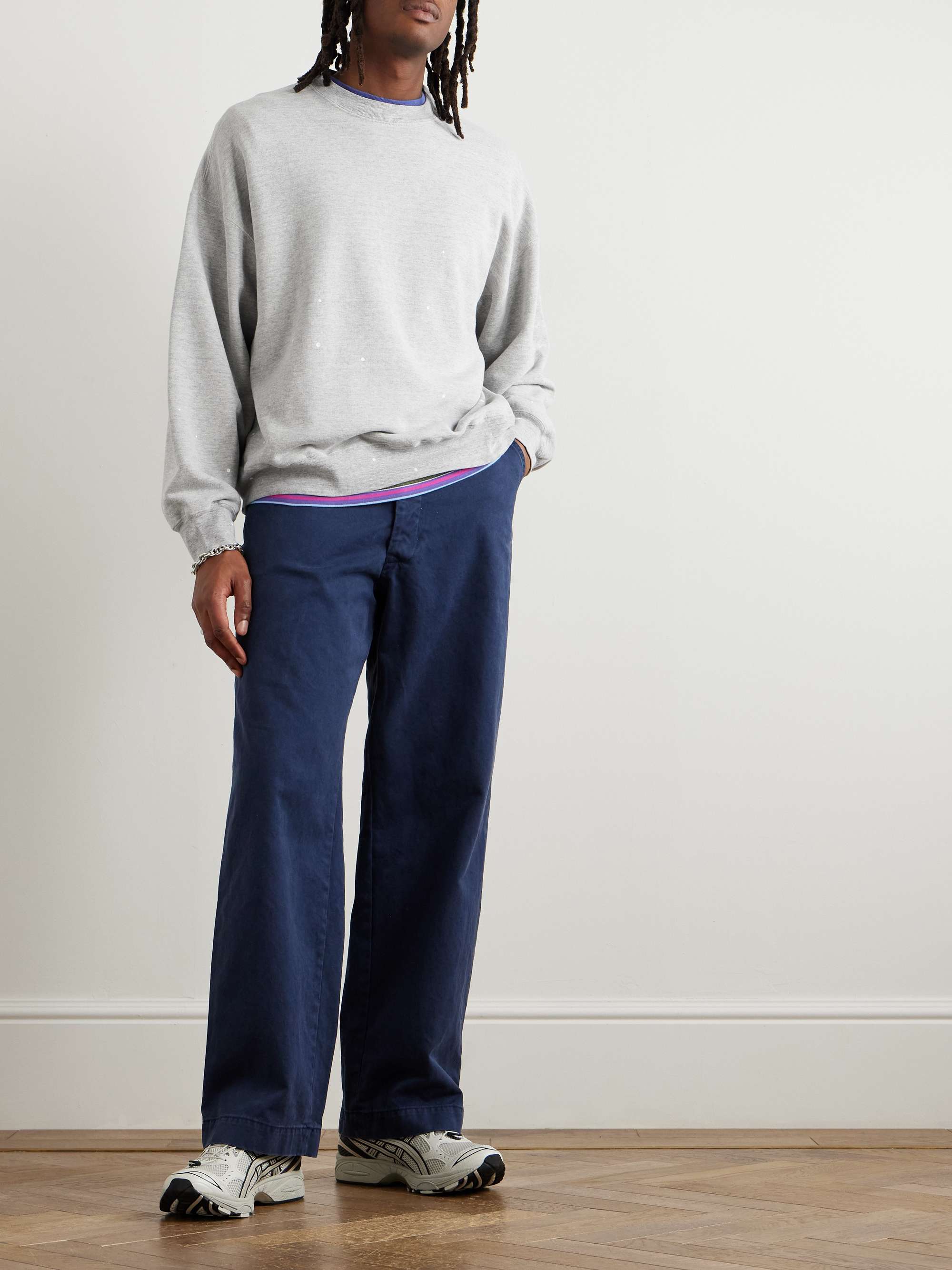 Paint-Splattered Cotton-Jersey Sweatshirt view